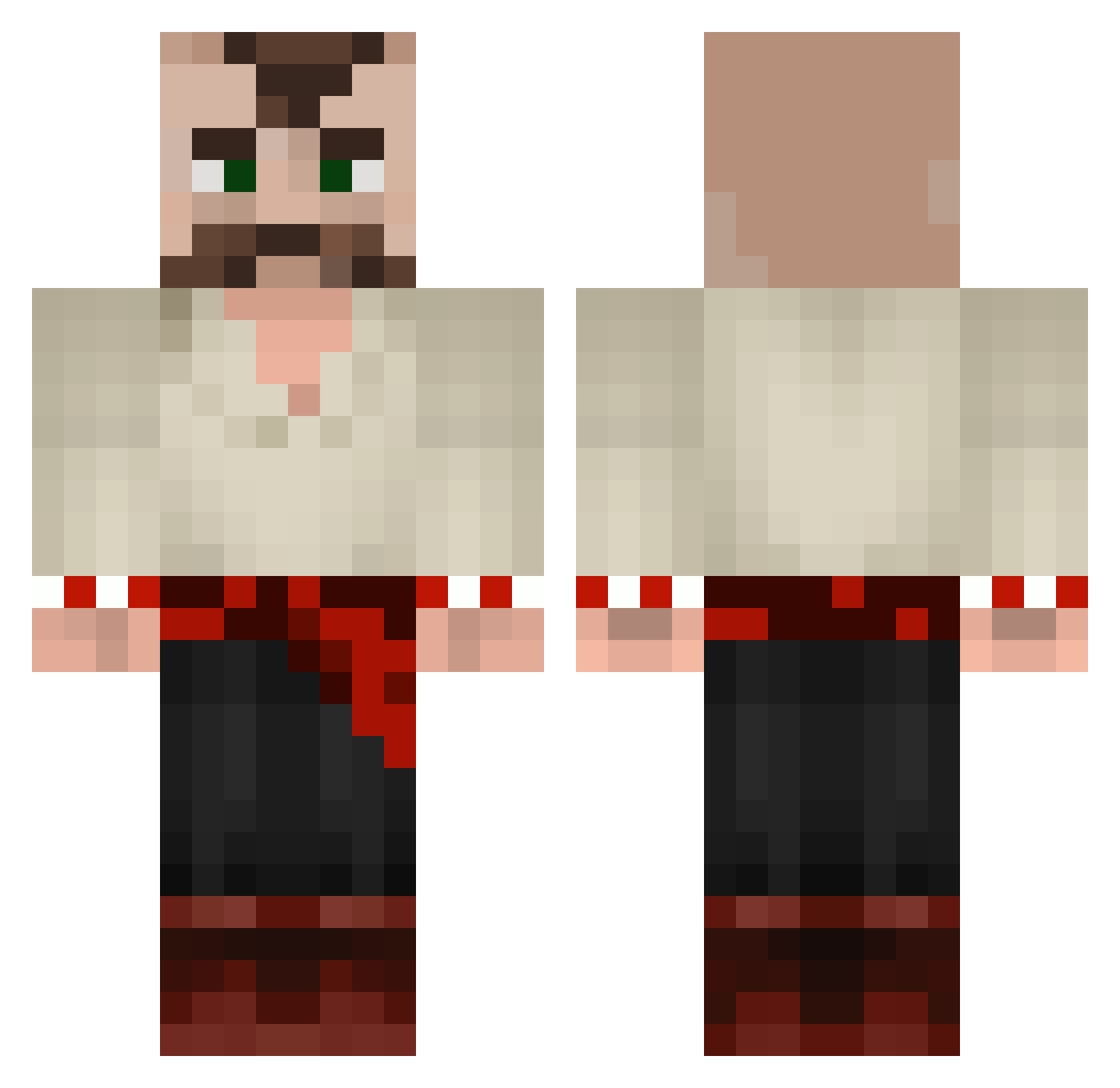 0rdinaryPlayer Minecraft skin, front and back view