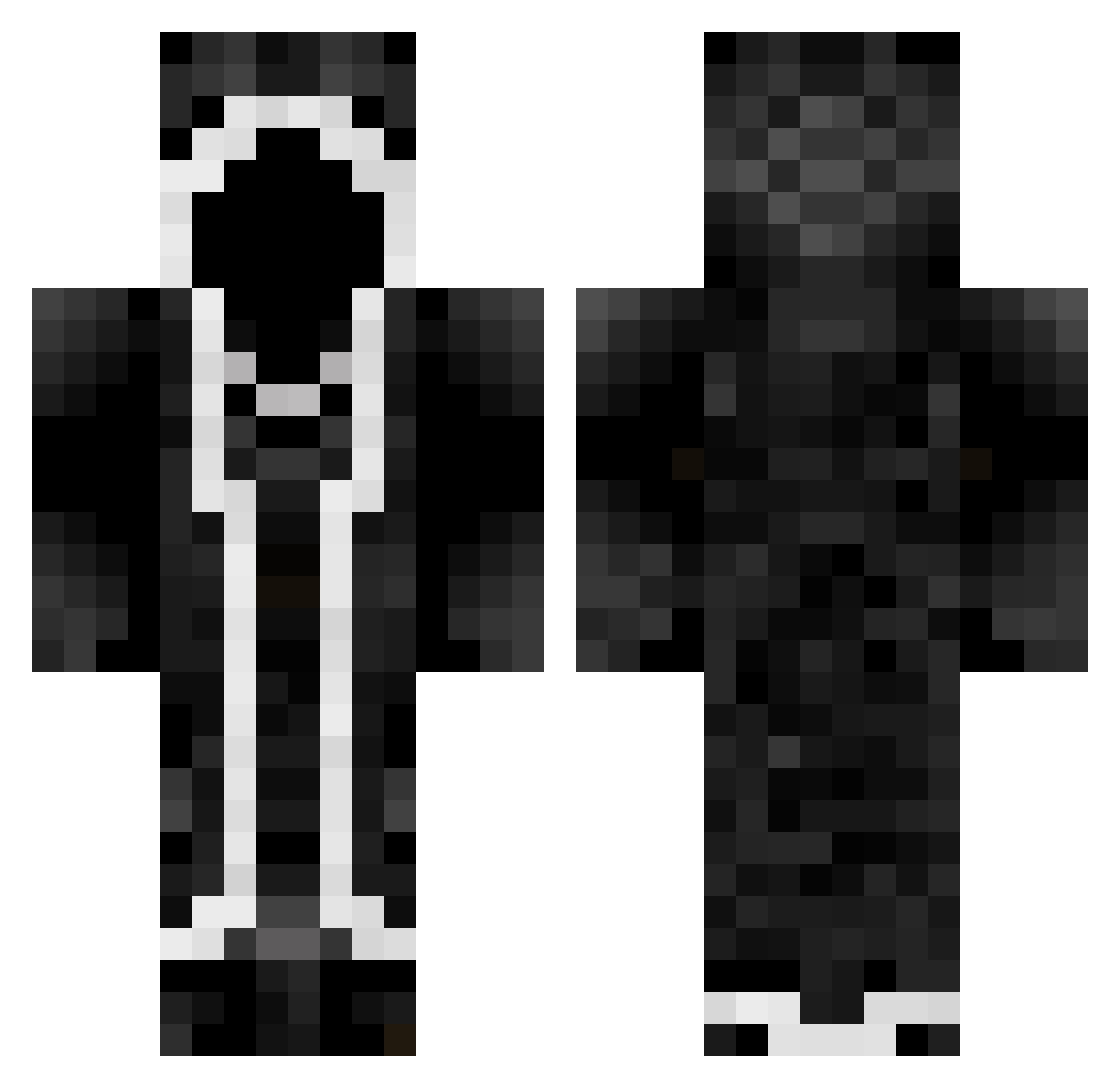 sayaine Minecraft skin, front and back view