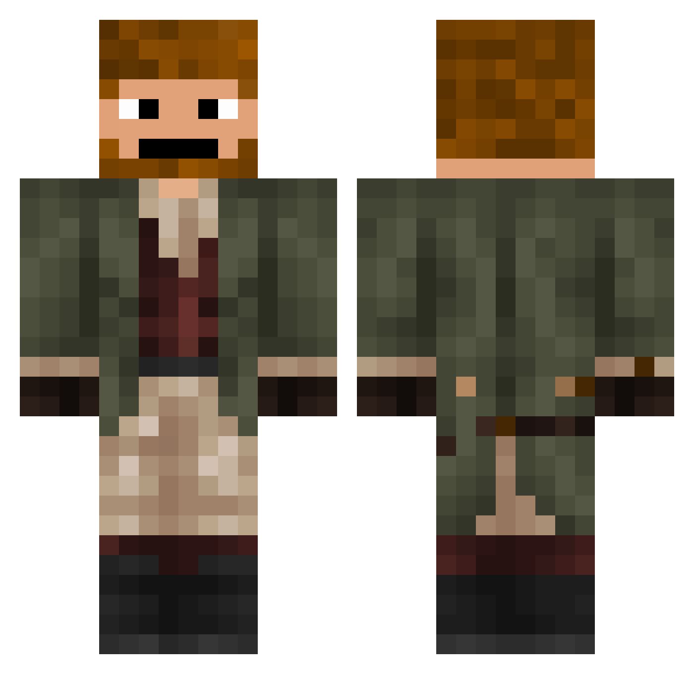 Chaos_Ops Minecraft skin, front and back view