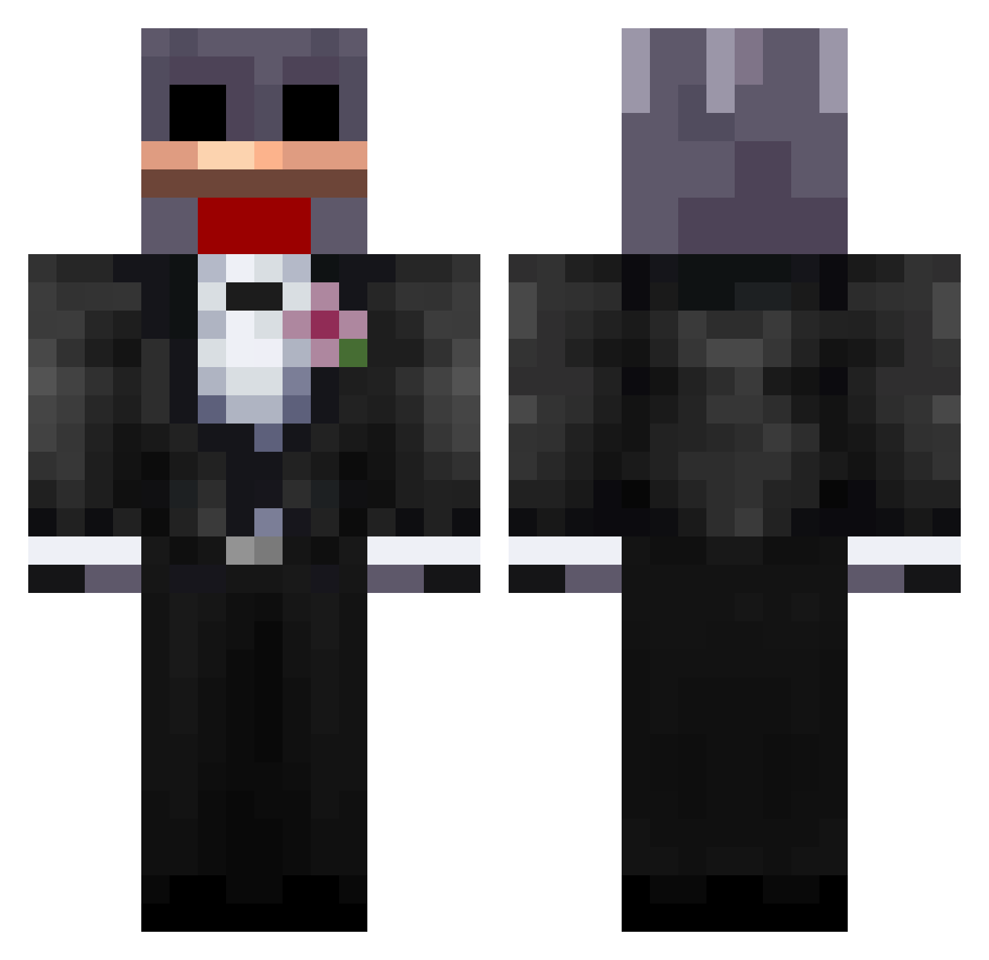 VenomizedDoom Minecraft skin, front and back view