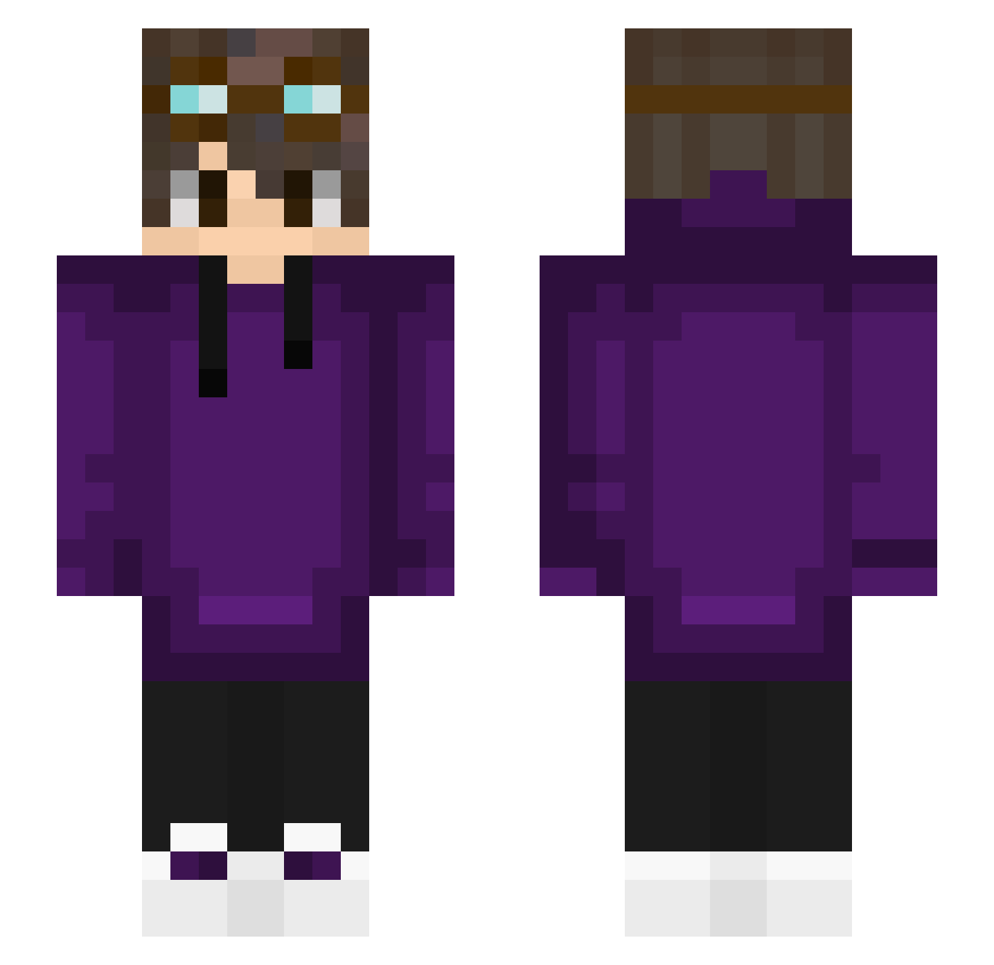 zFeuMC Minecraft skin, front and back view