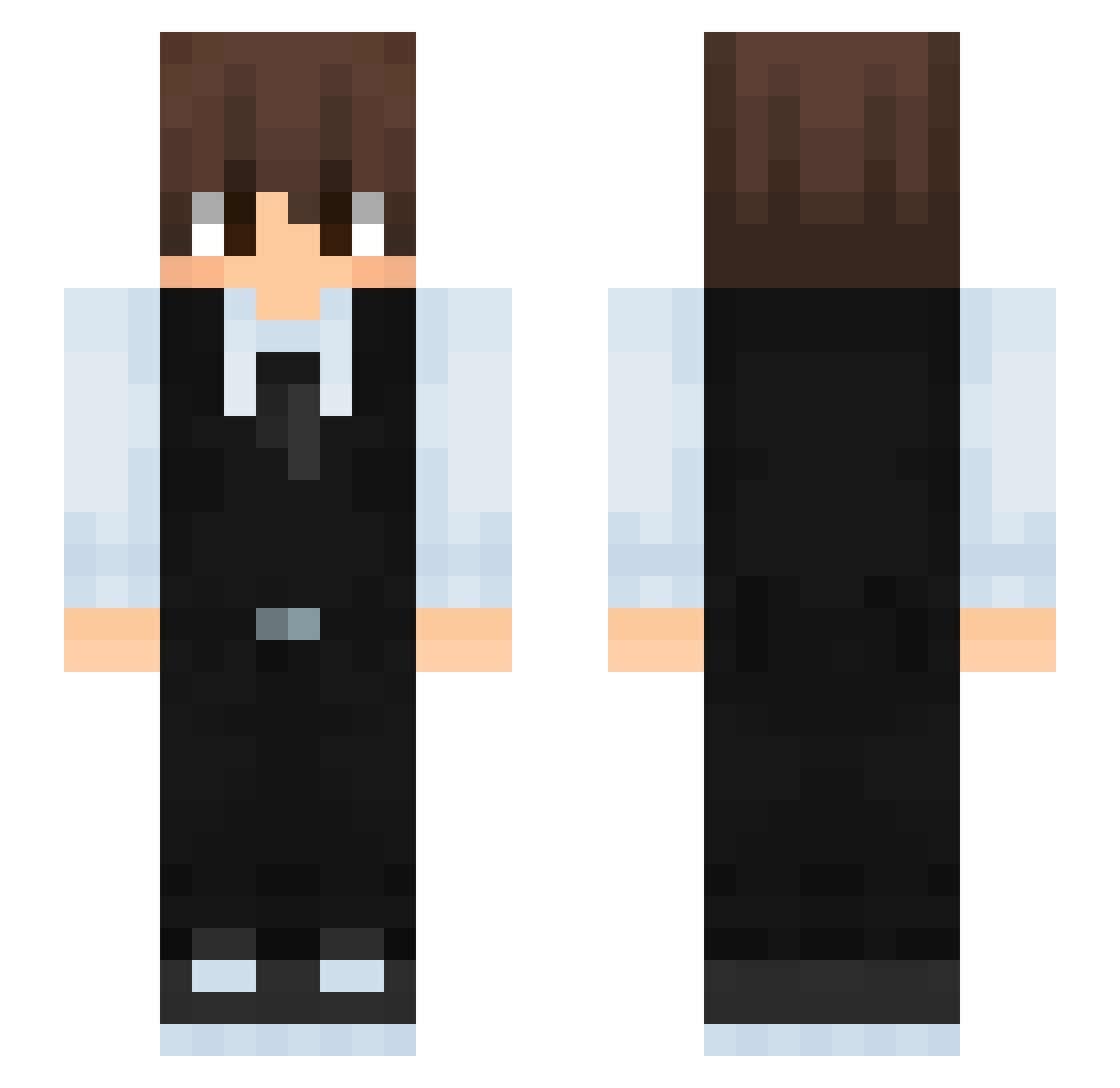 SnakeGHGYT Minecraft skin, front and back view