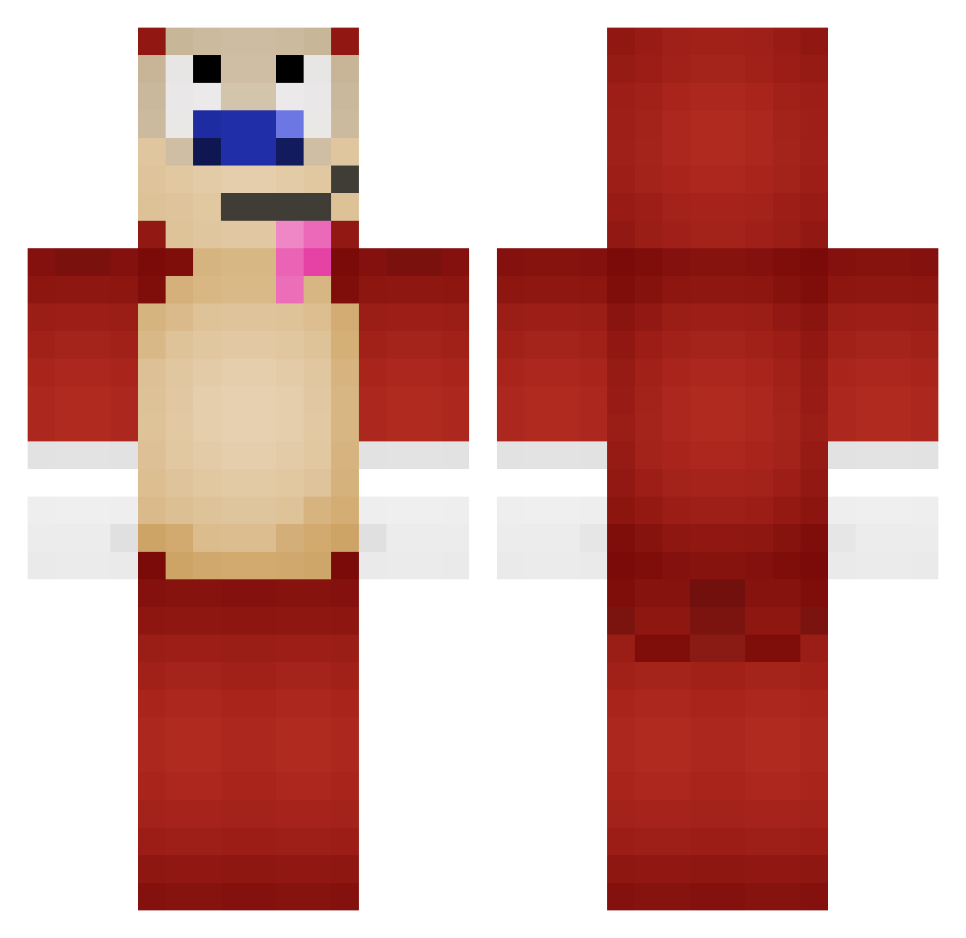 zinke Minecraft skin, front and back view