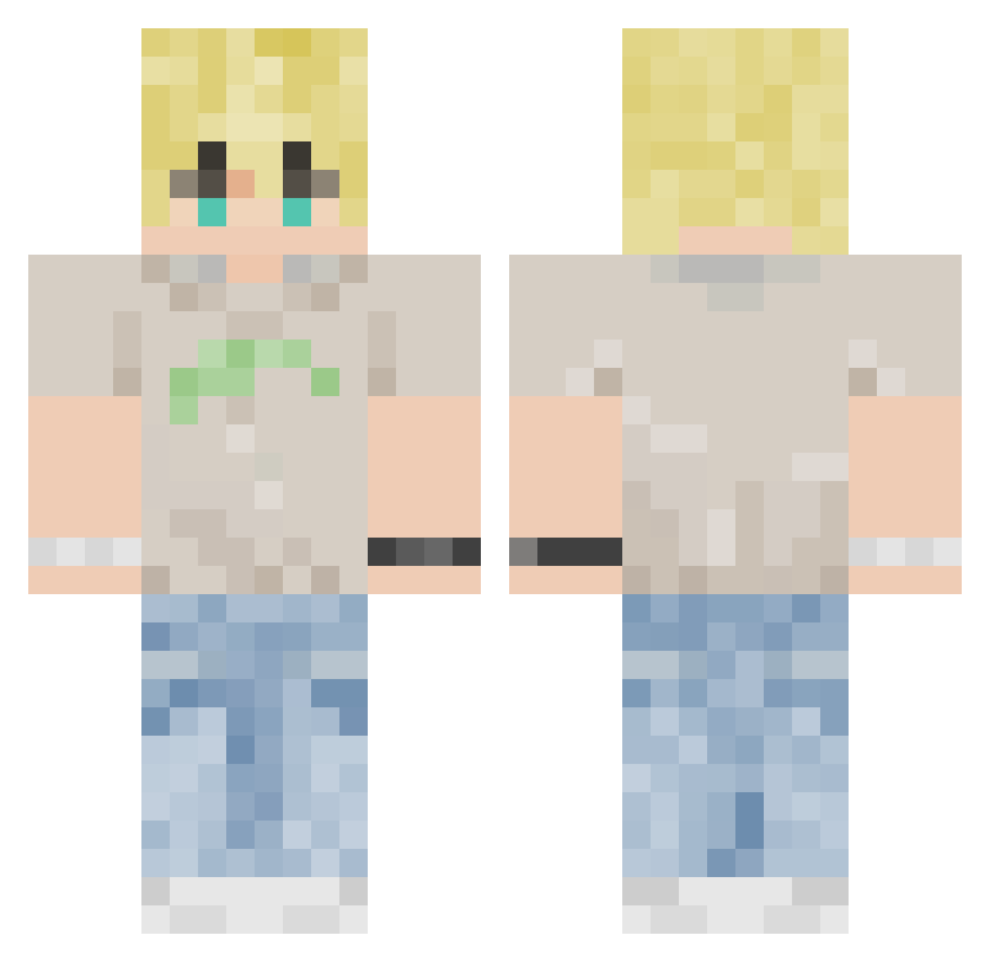 Ref1ax Minecraft skin, front and back view