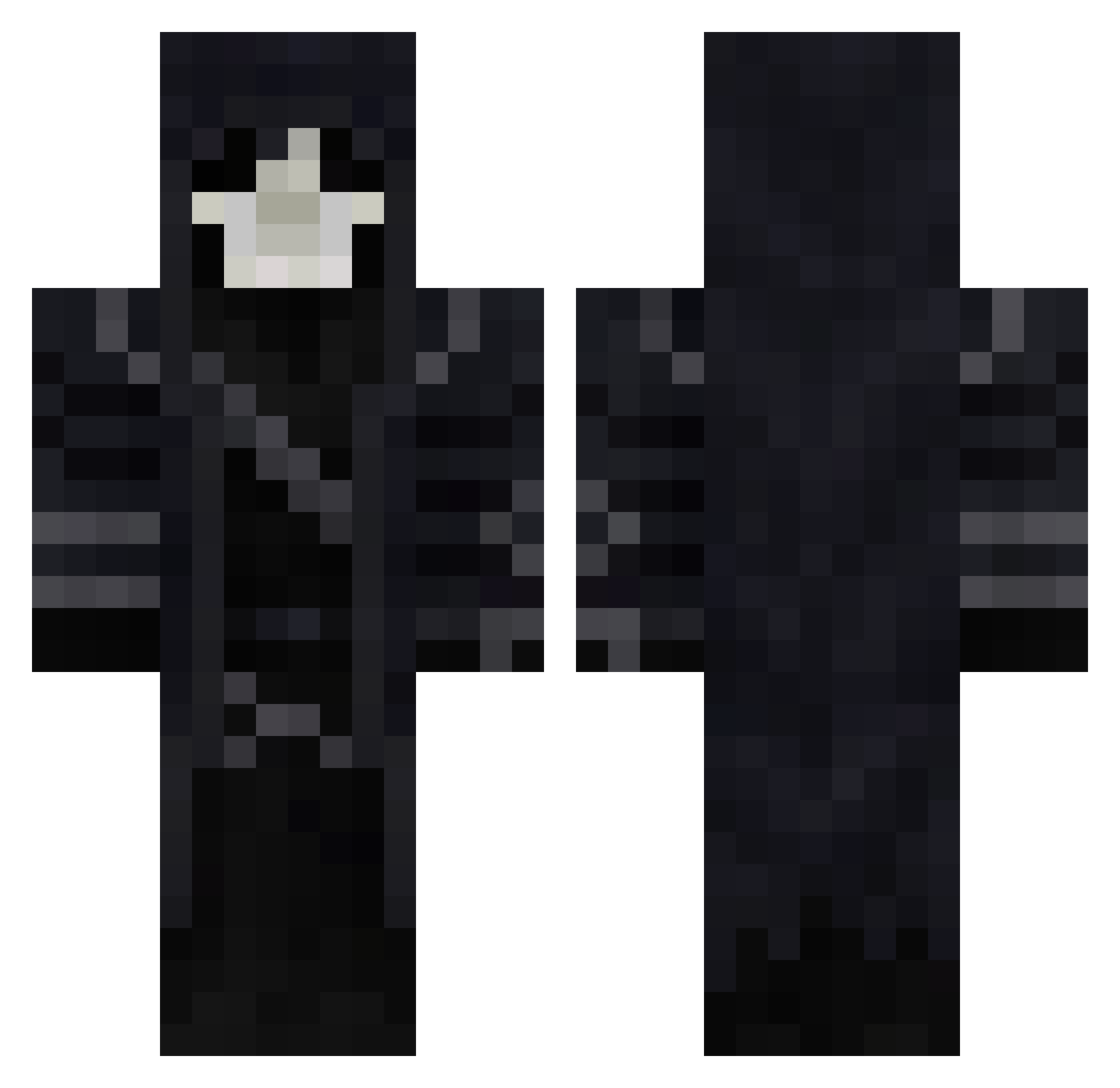 Chriispxul Minecraft skin, front and back view