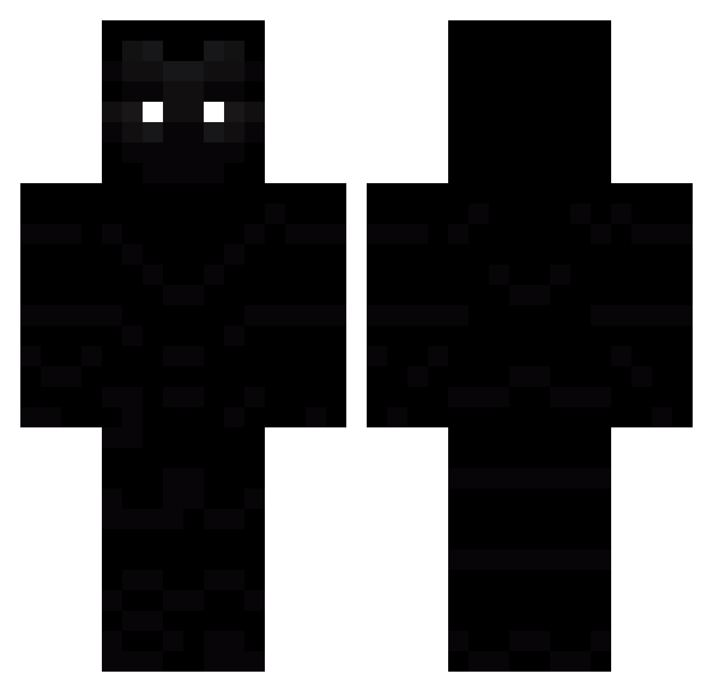 vClout Minecraft skin, front and back view