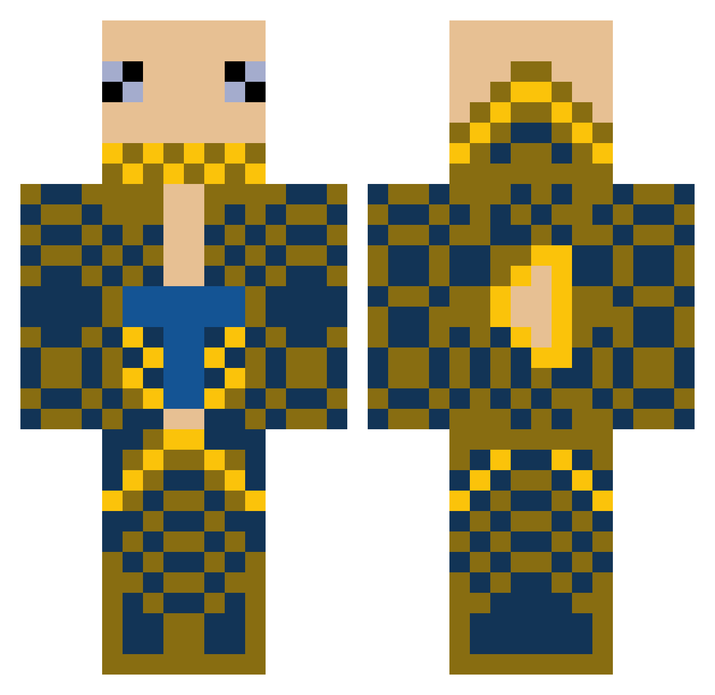 r0nly_ Minecraft skin, front and back view
