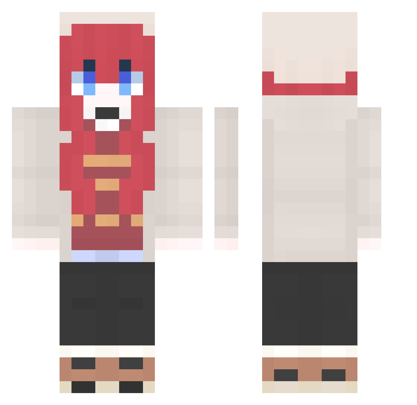 LVHao Minecraft skin, front and back view