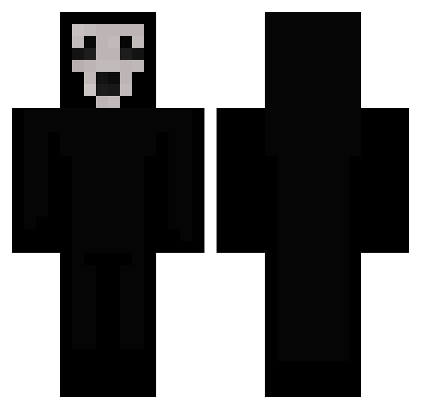 SdemGamer Minecraft skin, front and back view