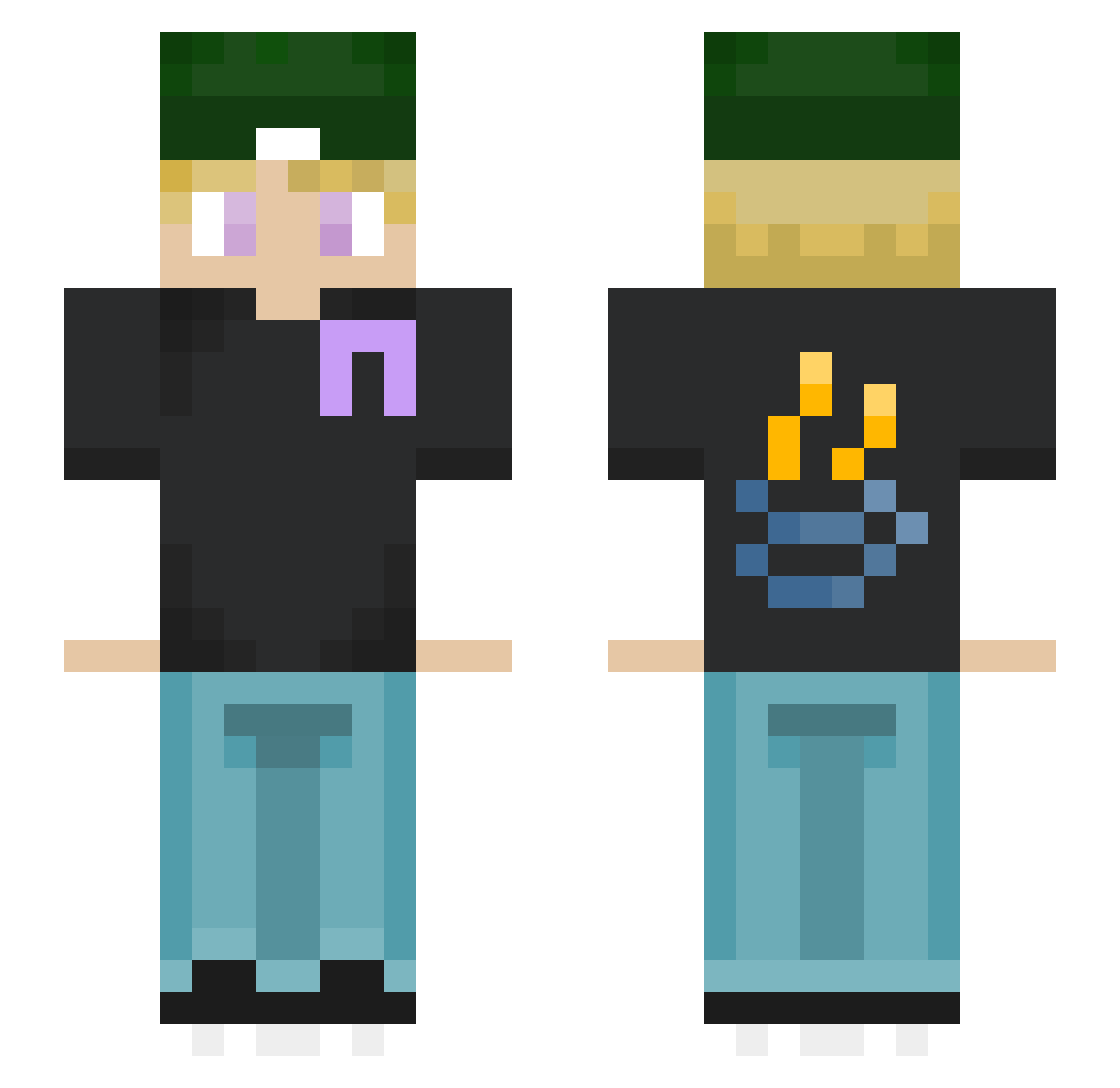 SRC_ Minecraft skin, front and back view