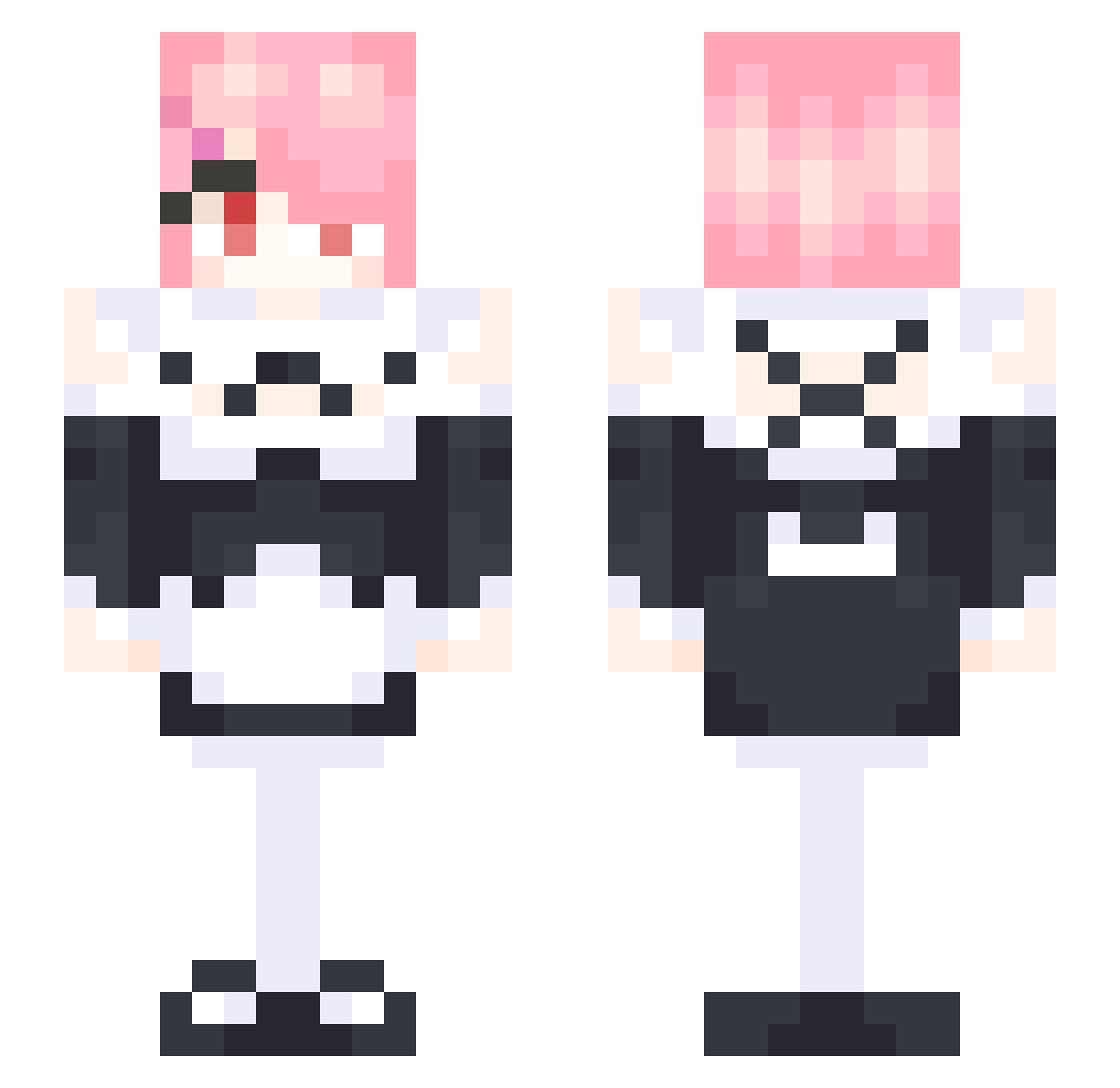 qingshan52 Minecraft skin, front and back view