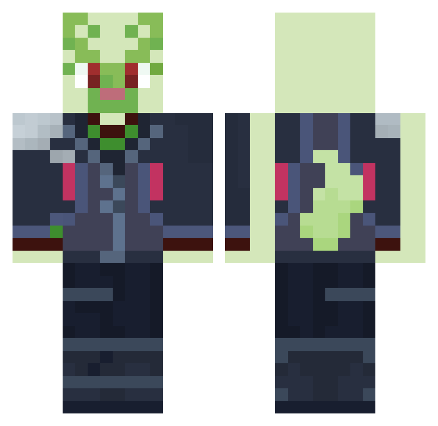 Sander120 Minecraft skin, front and back view