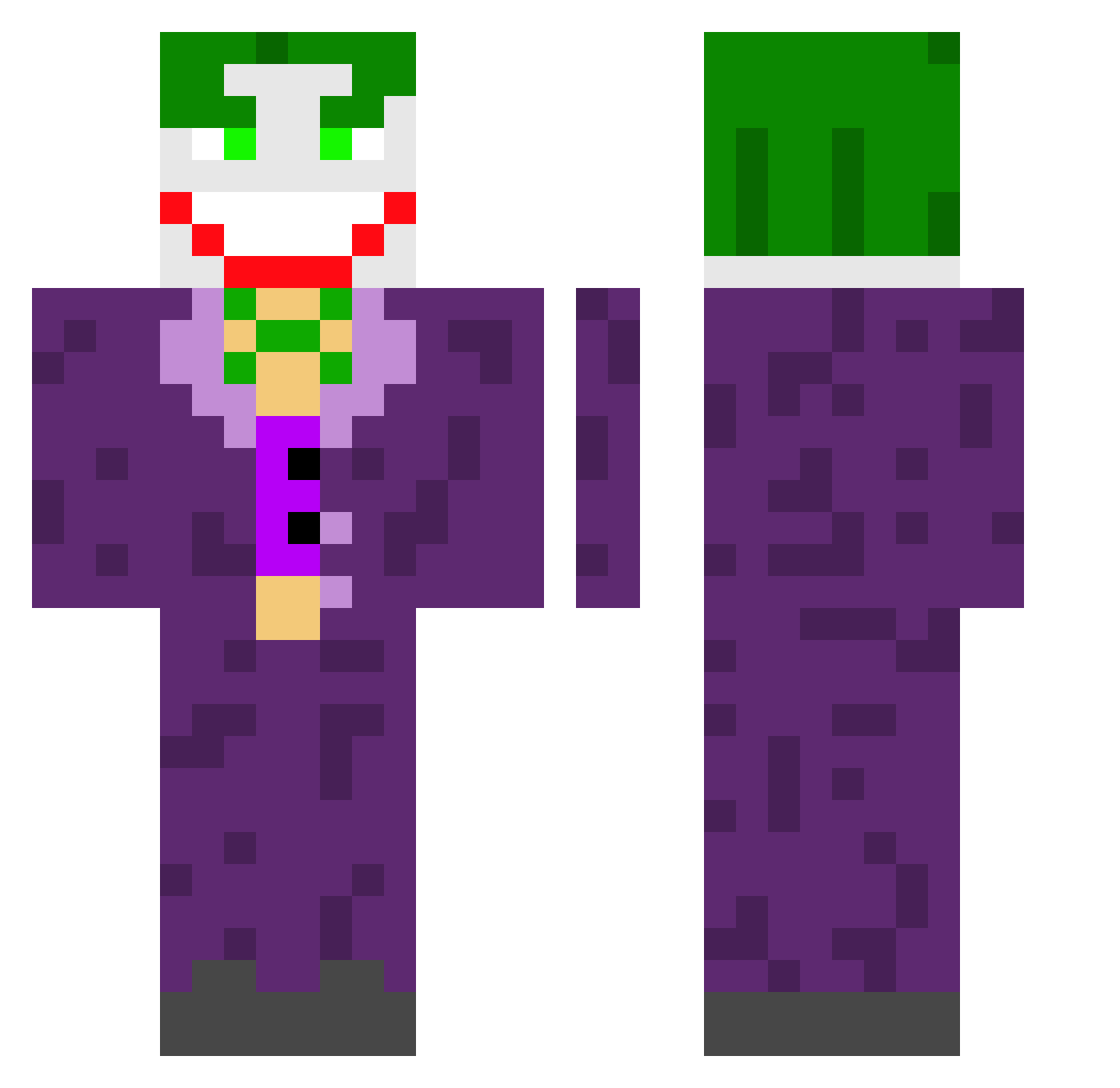 SSSSSSSSS5SSSSSS Minecraft skin, front and back view