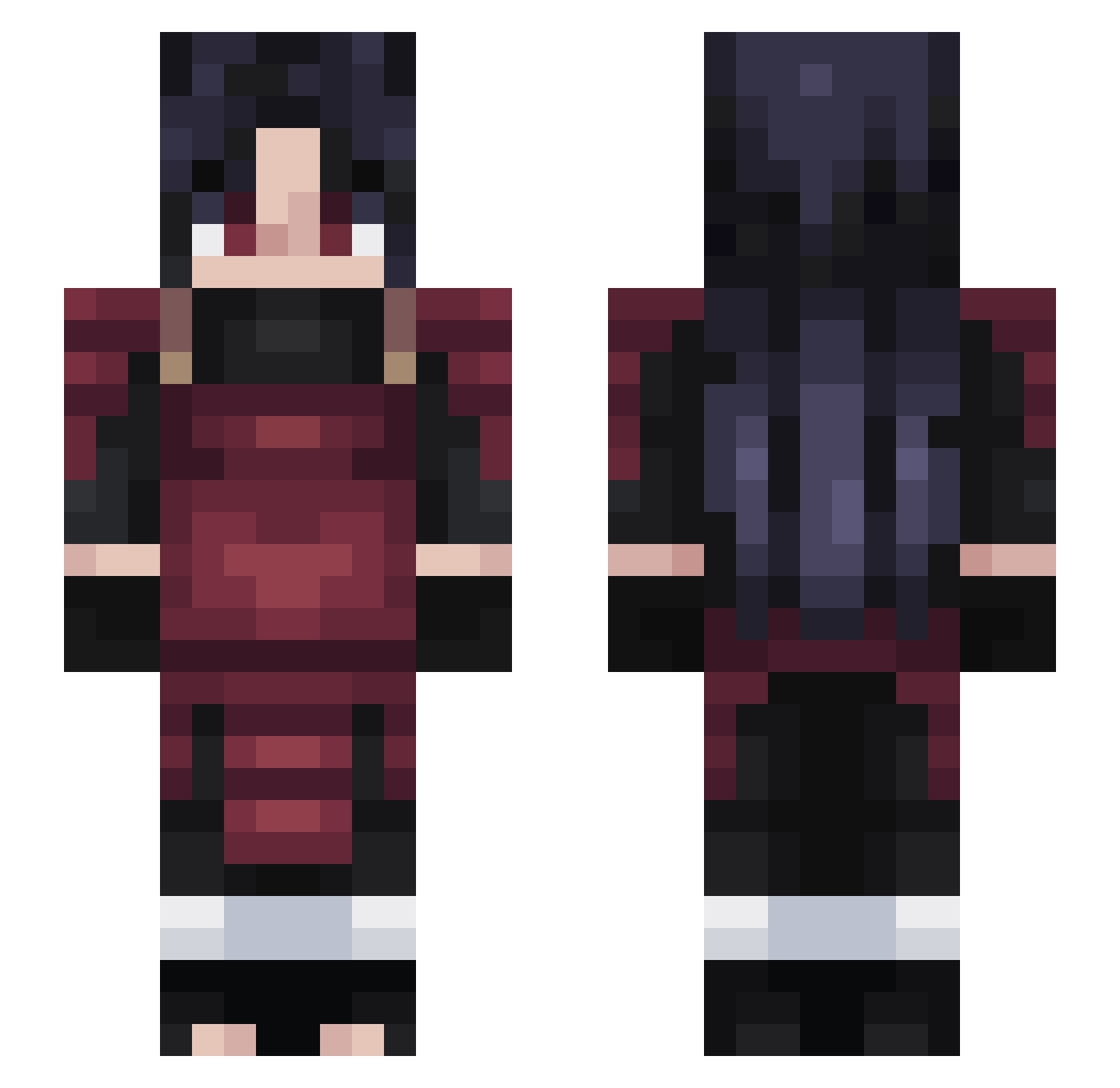 ShimZi Minecraft skin, front and back view