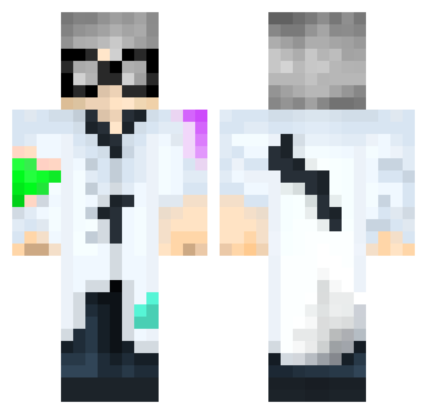 rhxxn_ Minecraft skin, front and back view