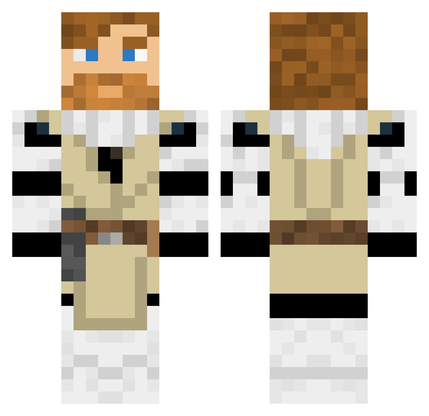 ChiefJimHopper Minecraft skin, front and back view