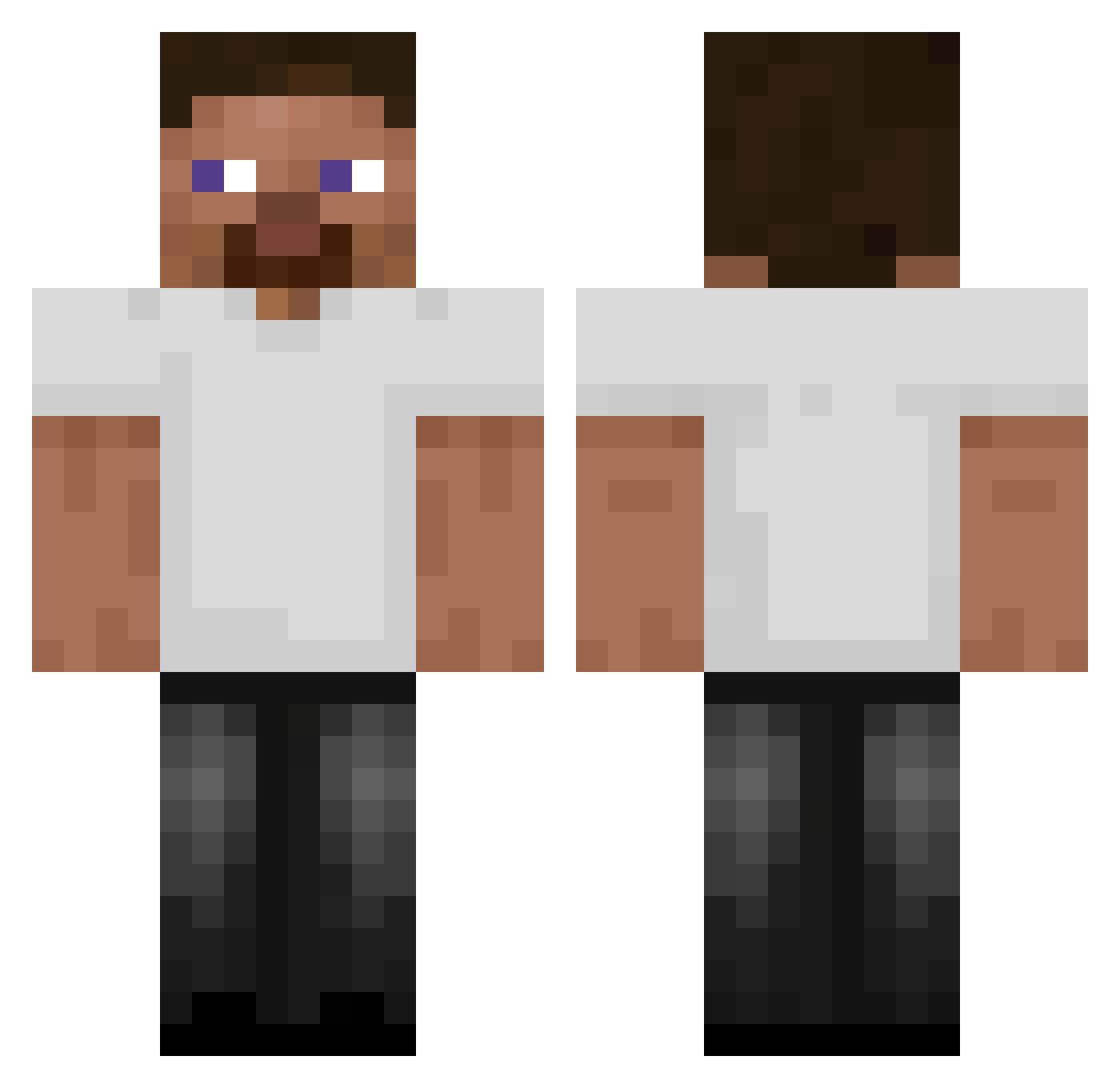 Cristhianoo Minecraft skin, front and back view
