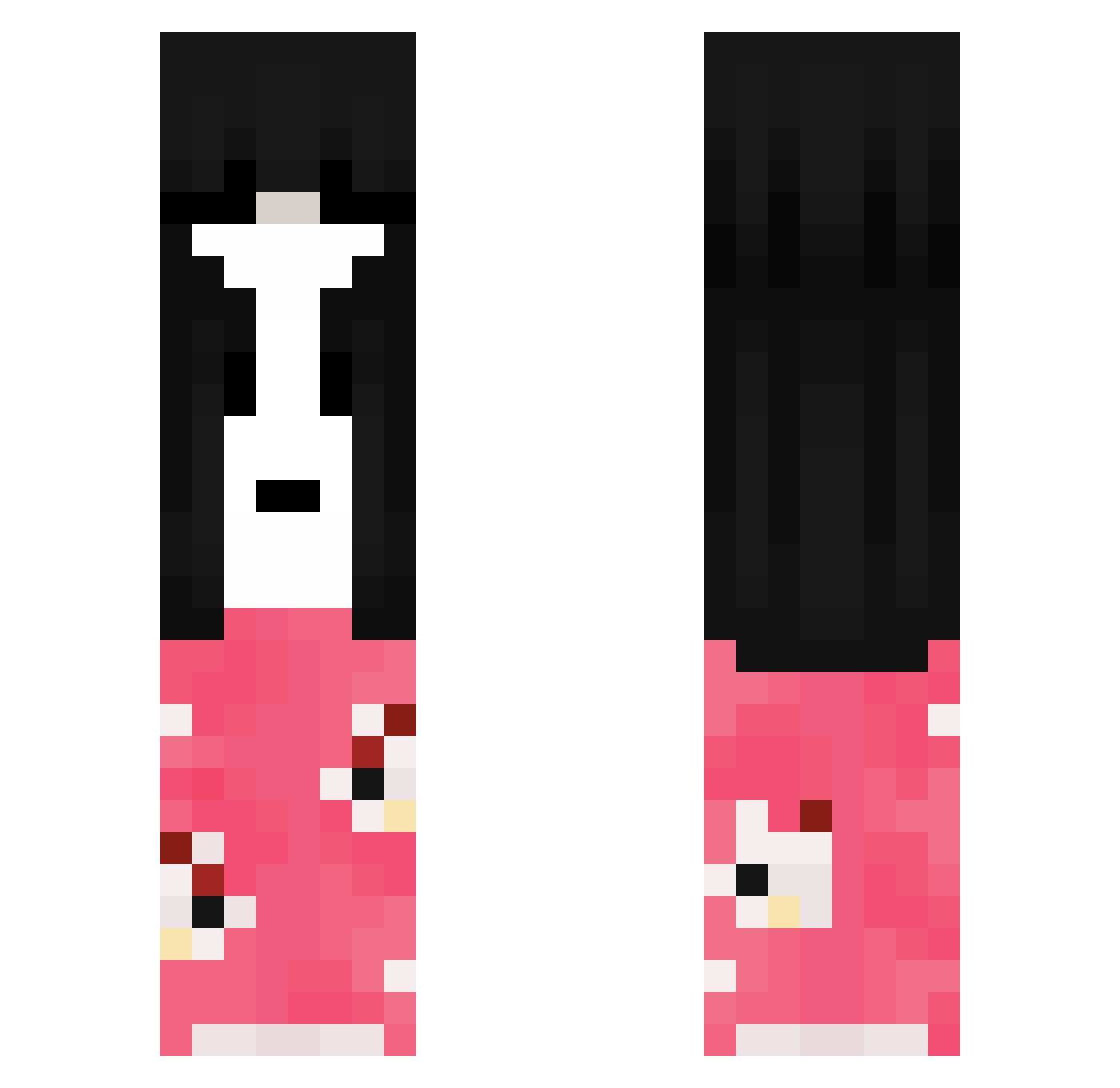 weexaa Minecraft skin, front and back view