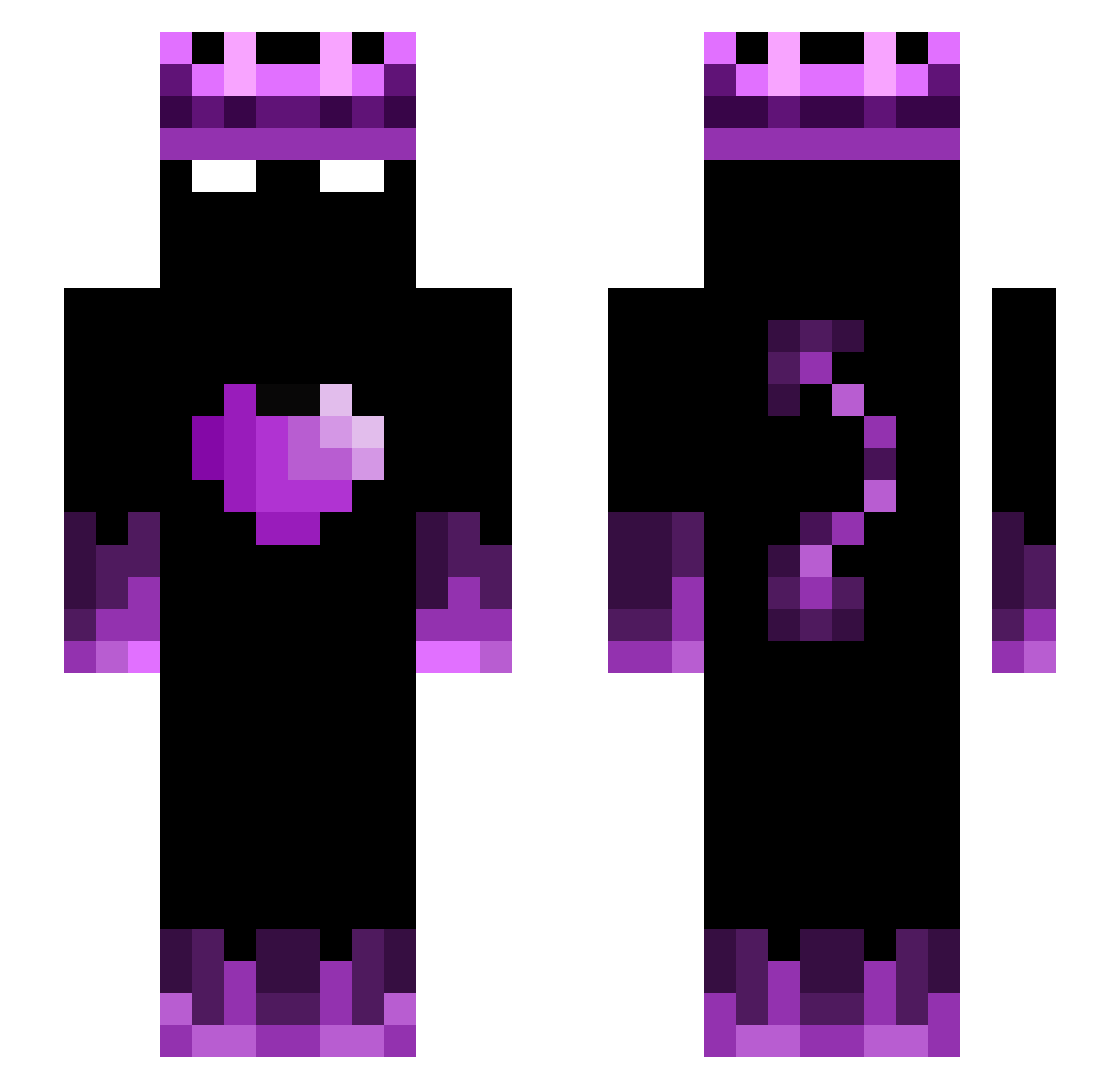 Rebunrebun Minecraft skin, front and back view