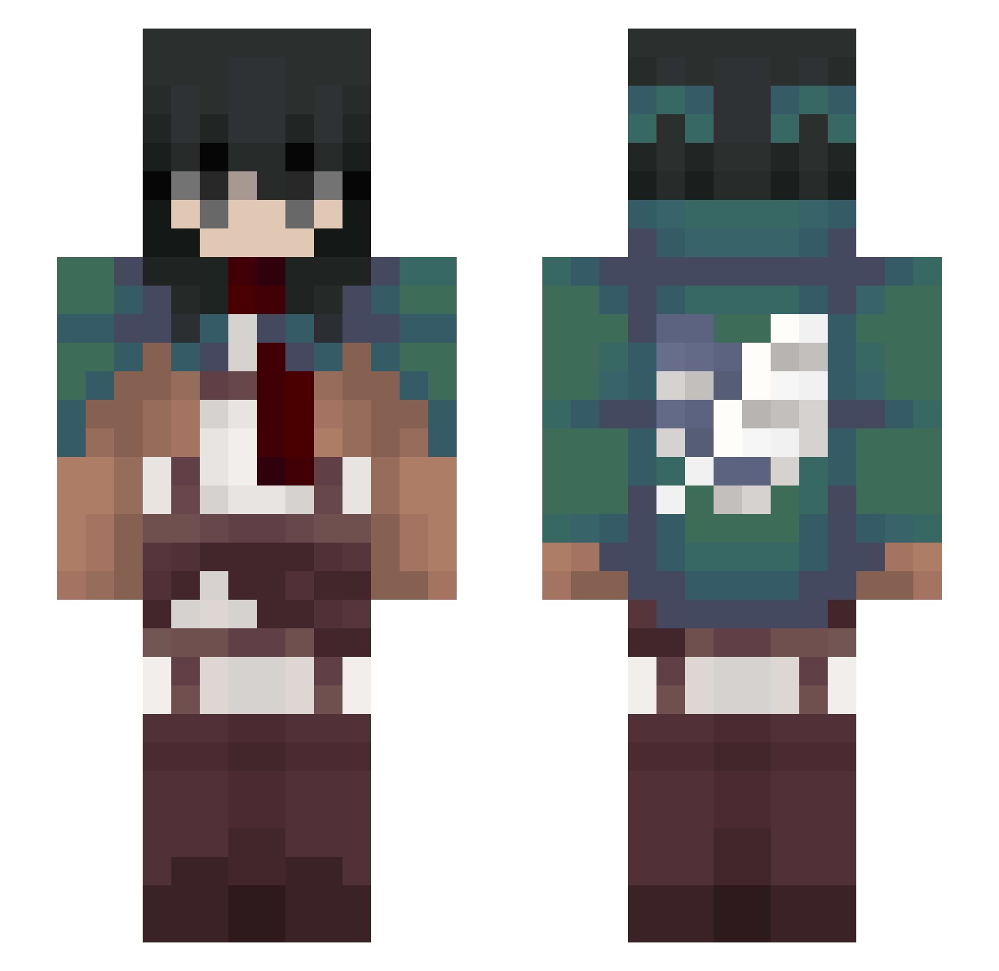 Butterfinger1235 Minecraft skin, front and back view