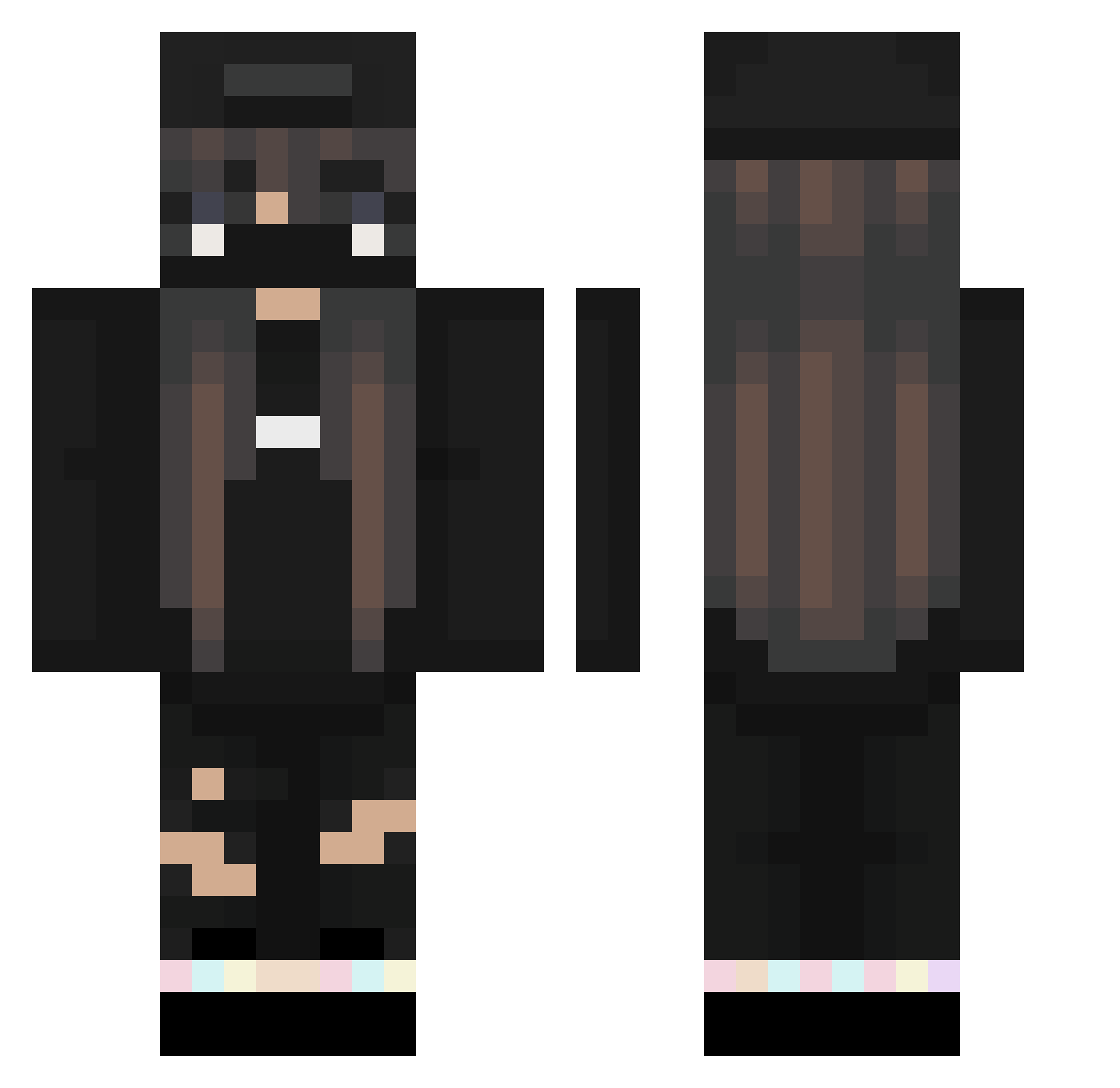 Studiers Minecraft skin, front and back view