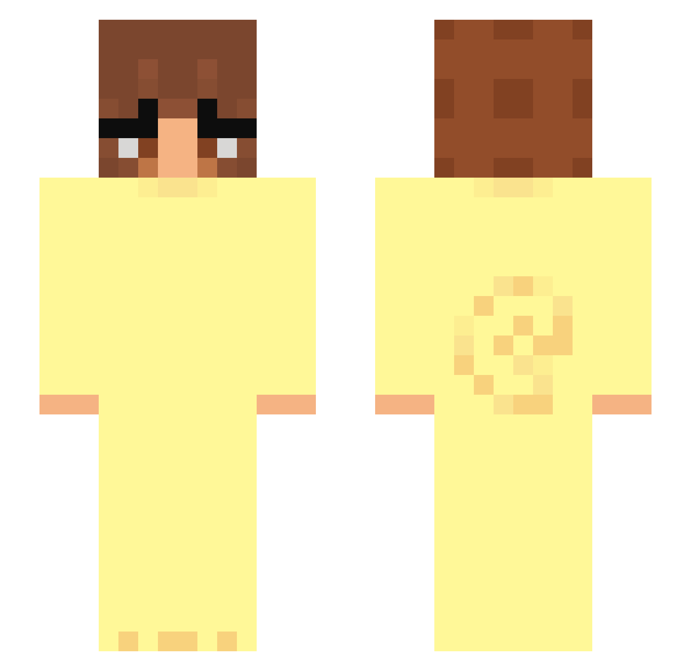 SrPheles Minecraft skin, front and back view