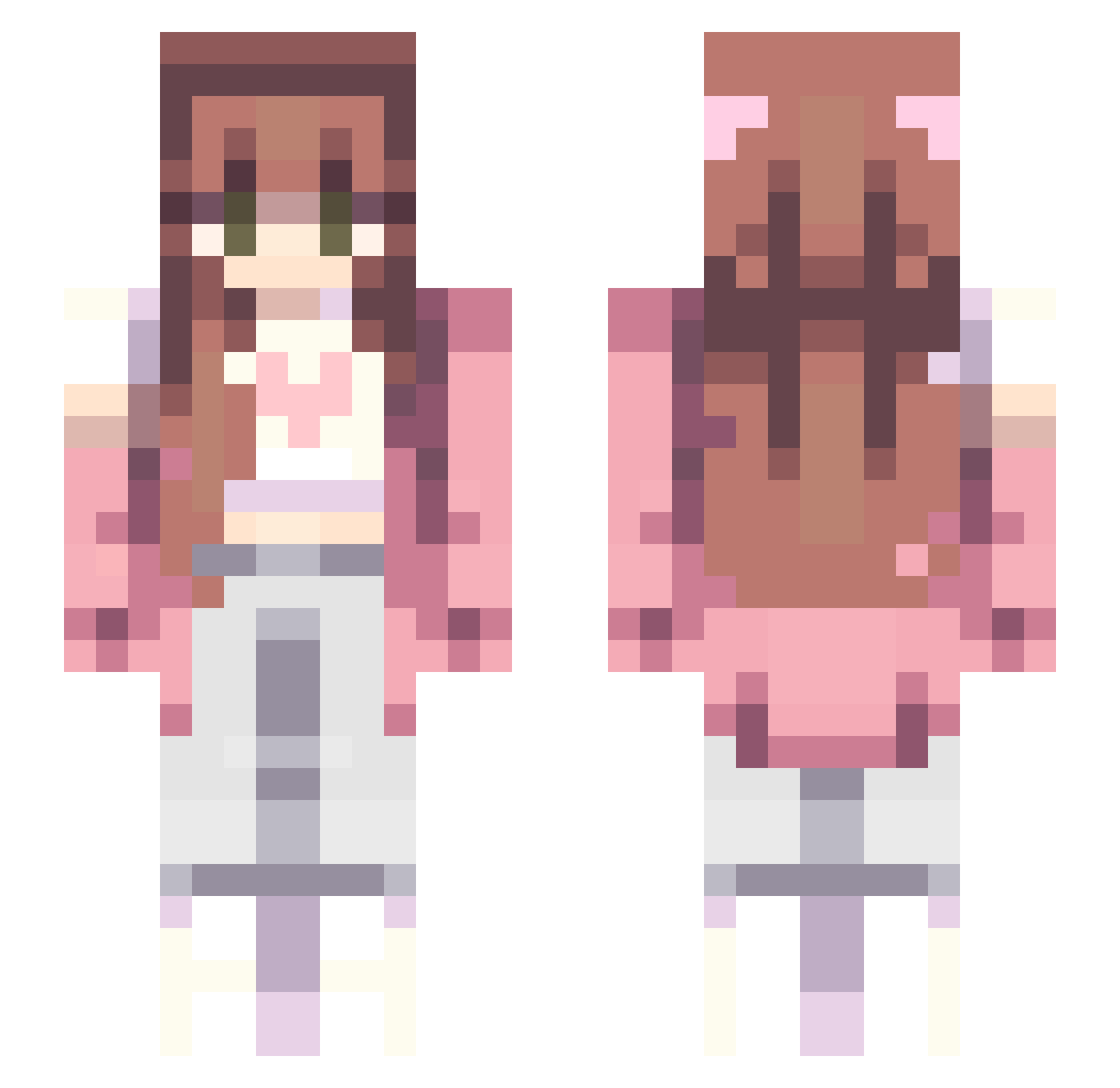 thatonesimp9581 Minecraft skin, front and back view