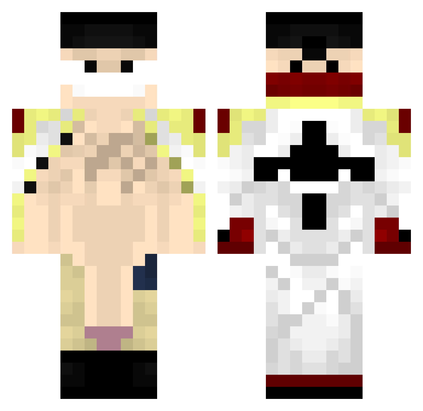 Likeyfap Minecraft skin, front and back view