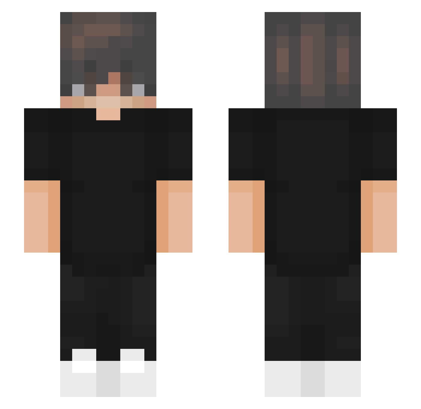 Simnon Minecraft skin, front and back view