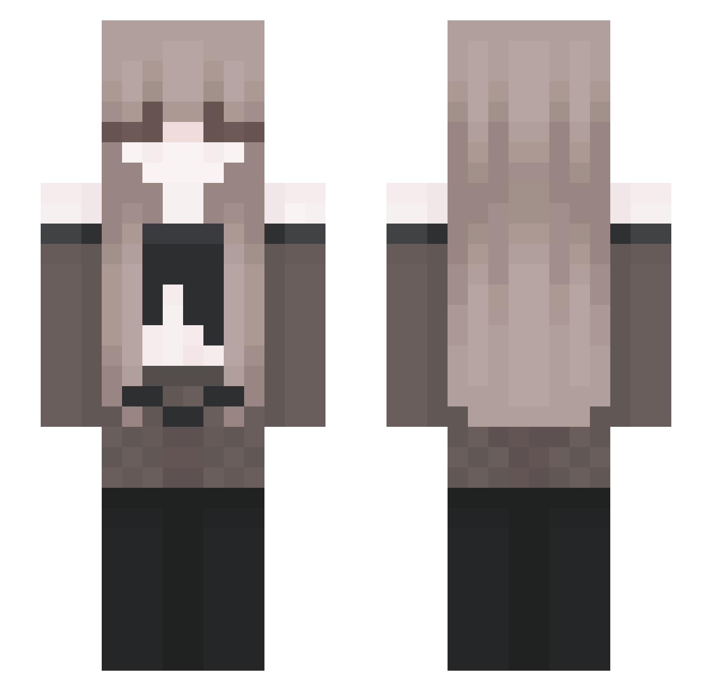 SyntrixMK1 Minecraft skin, front and back view