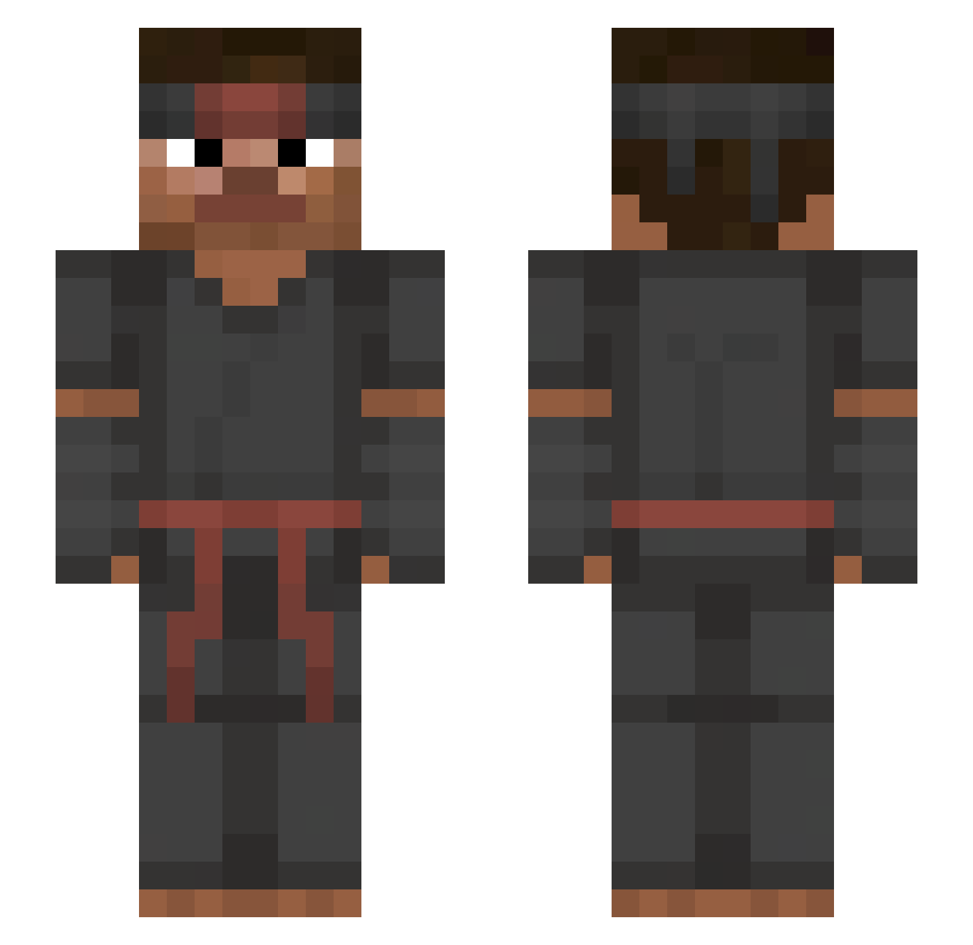 Wgdarren54 Minecraft skin, front and back view