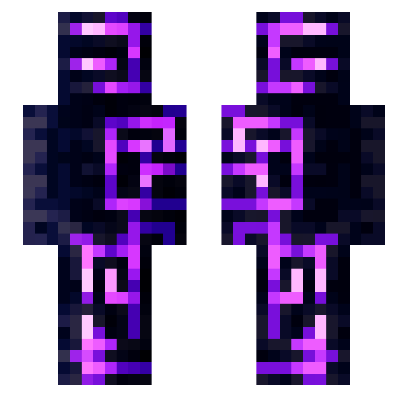 FieldMercury40 Minecraft skin, front and back view