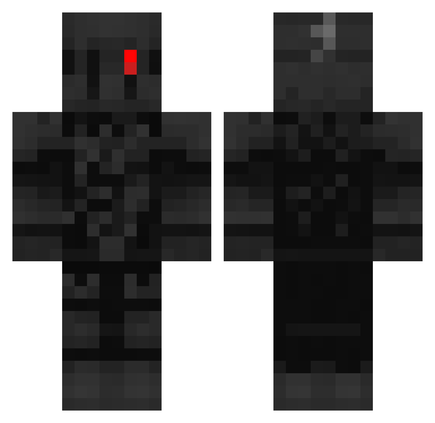 YukiDaPotato Minecraft skin, front and back view