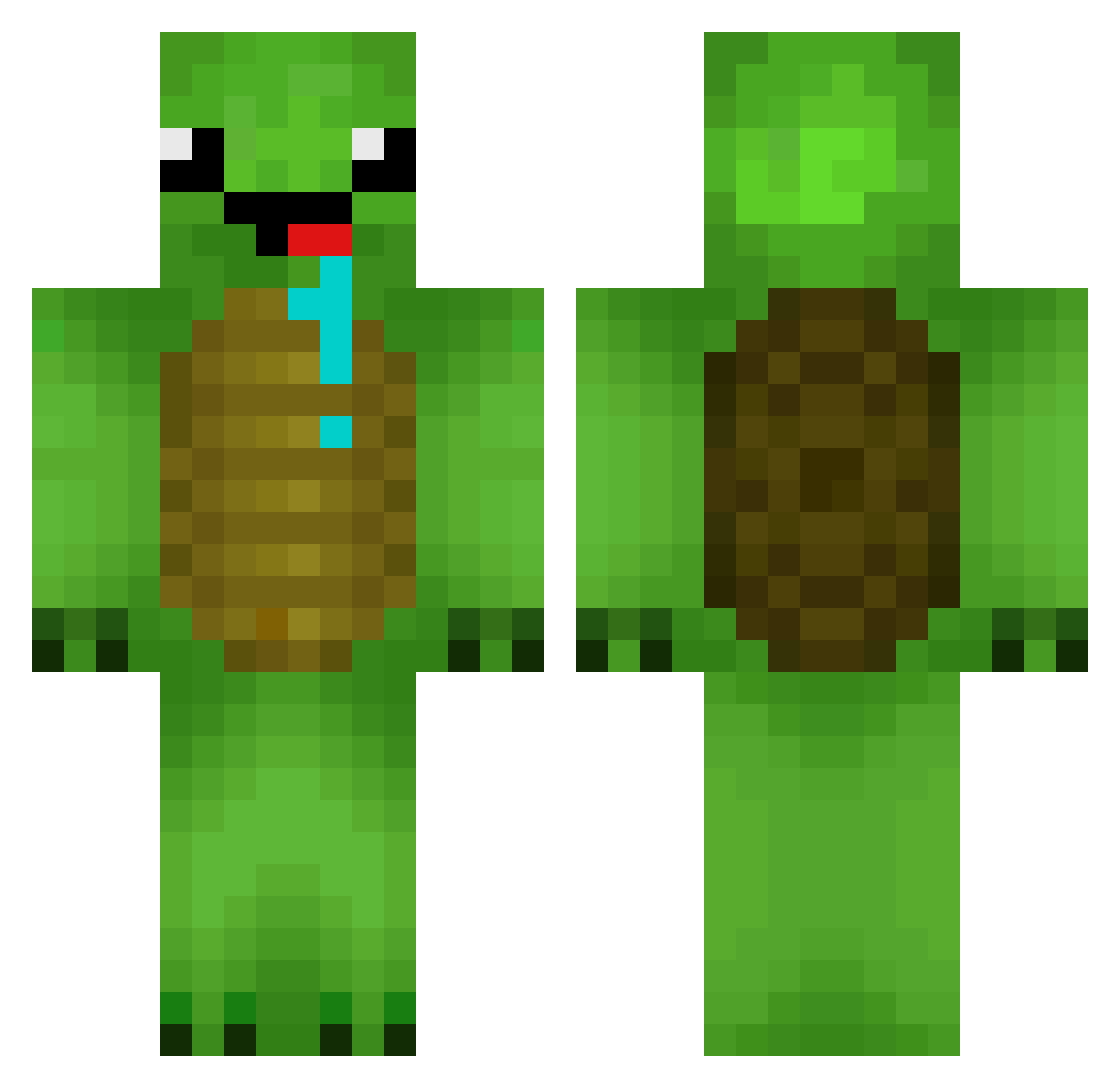 Mavourneen Minecraft skin, front and back view