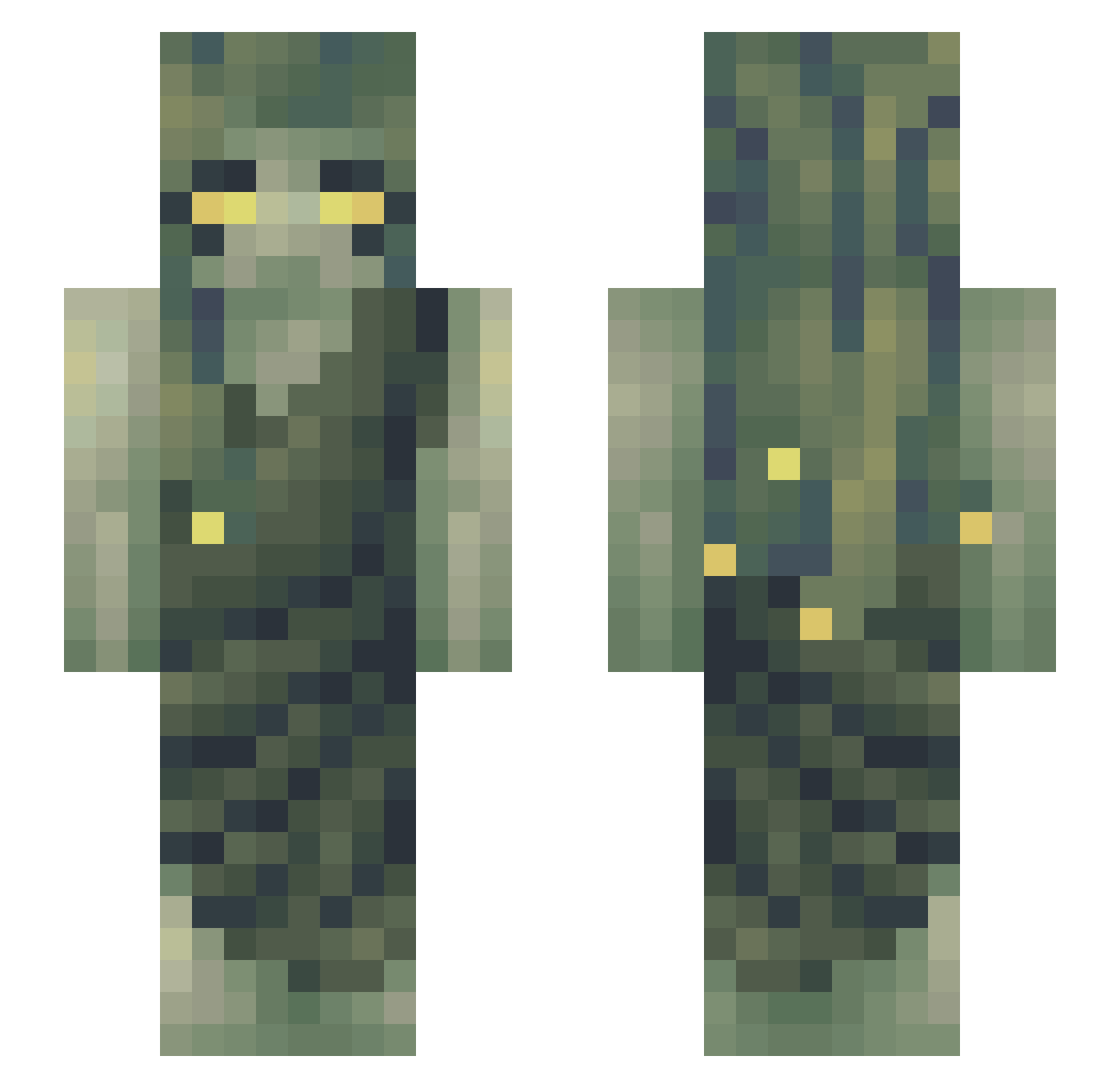Nephaena Minecraft skin, front and back view