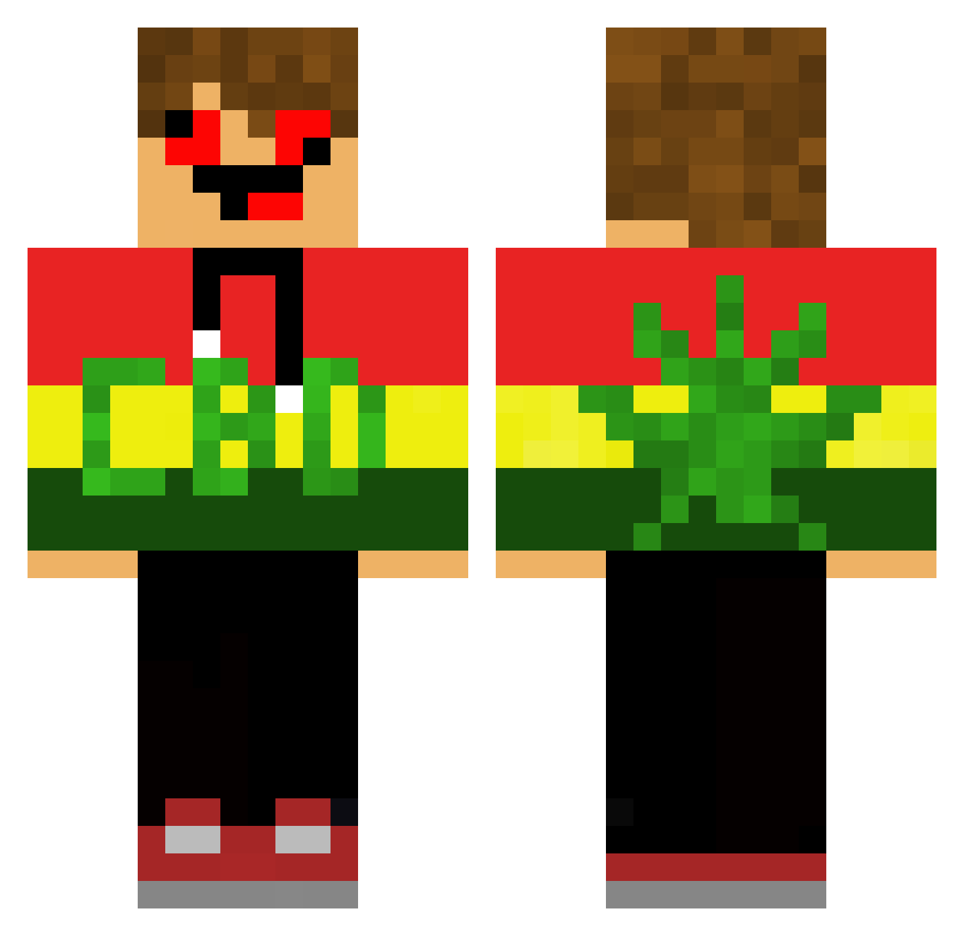 spreeontop Minecraft skin, front and back view