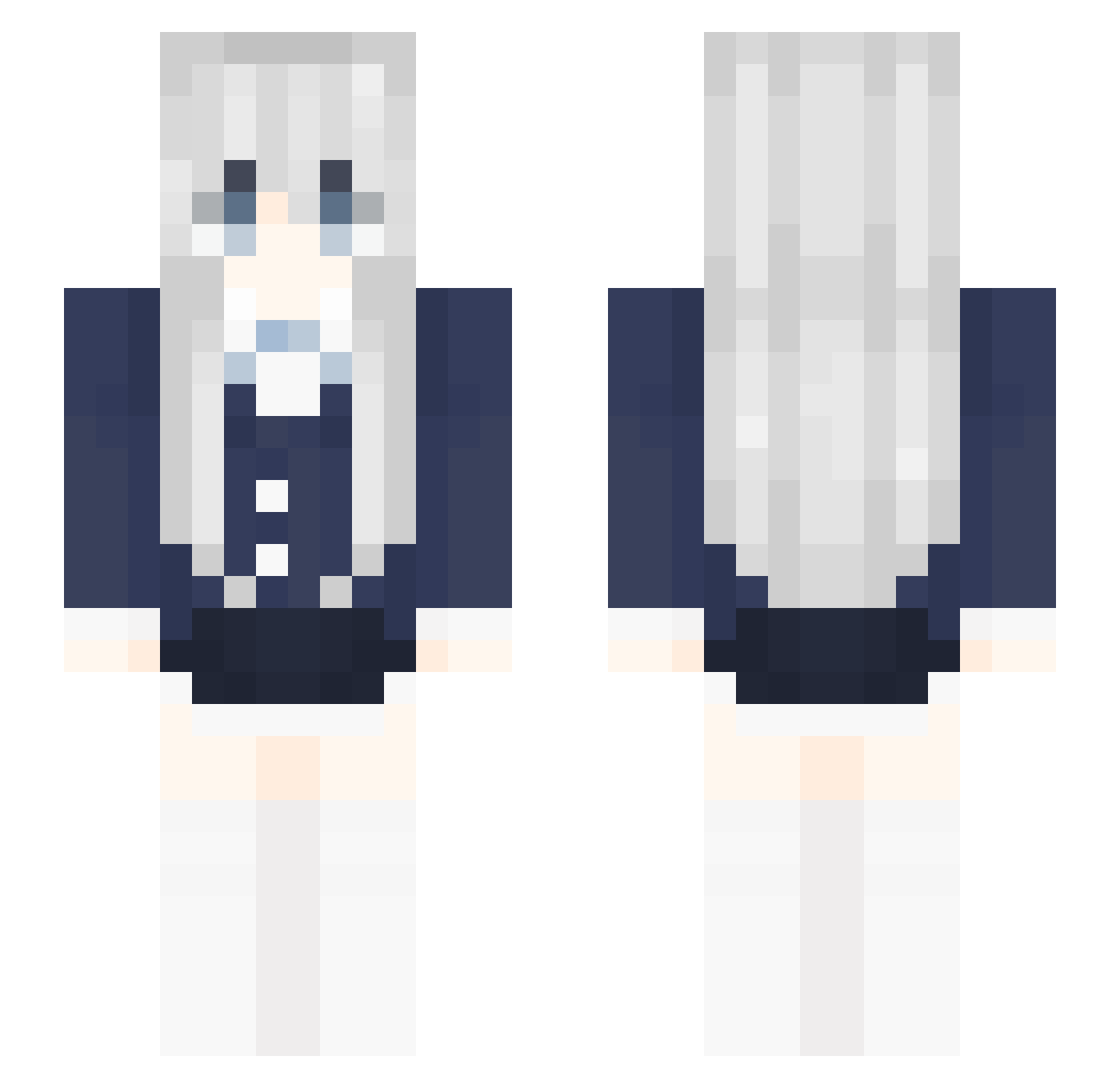 Ciallo_OWO Minecraft skin, front and back view