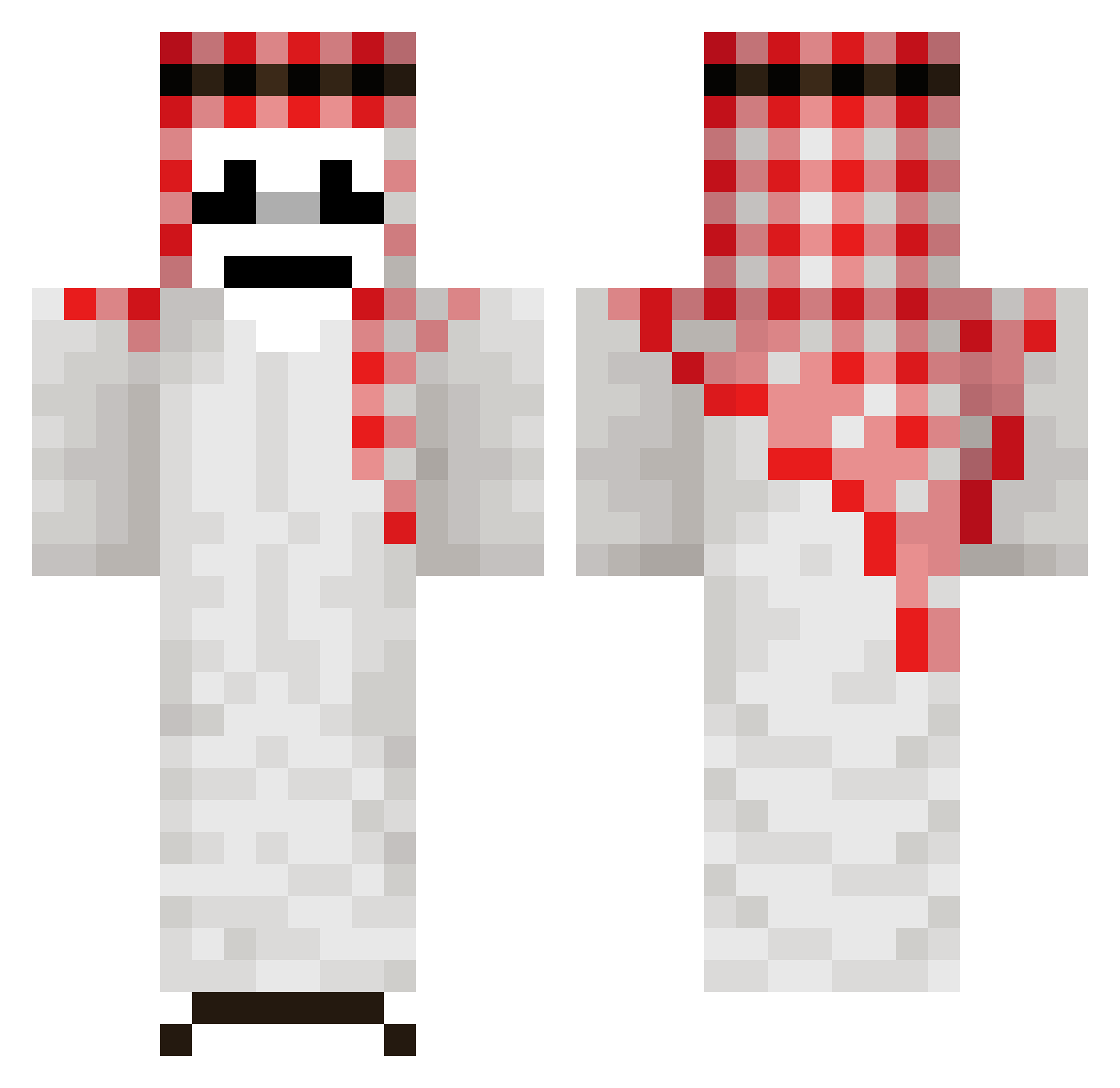 yuhmhmice Minecraft skin, front and back view