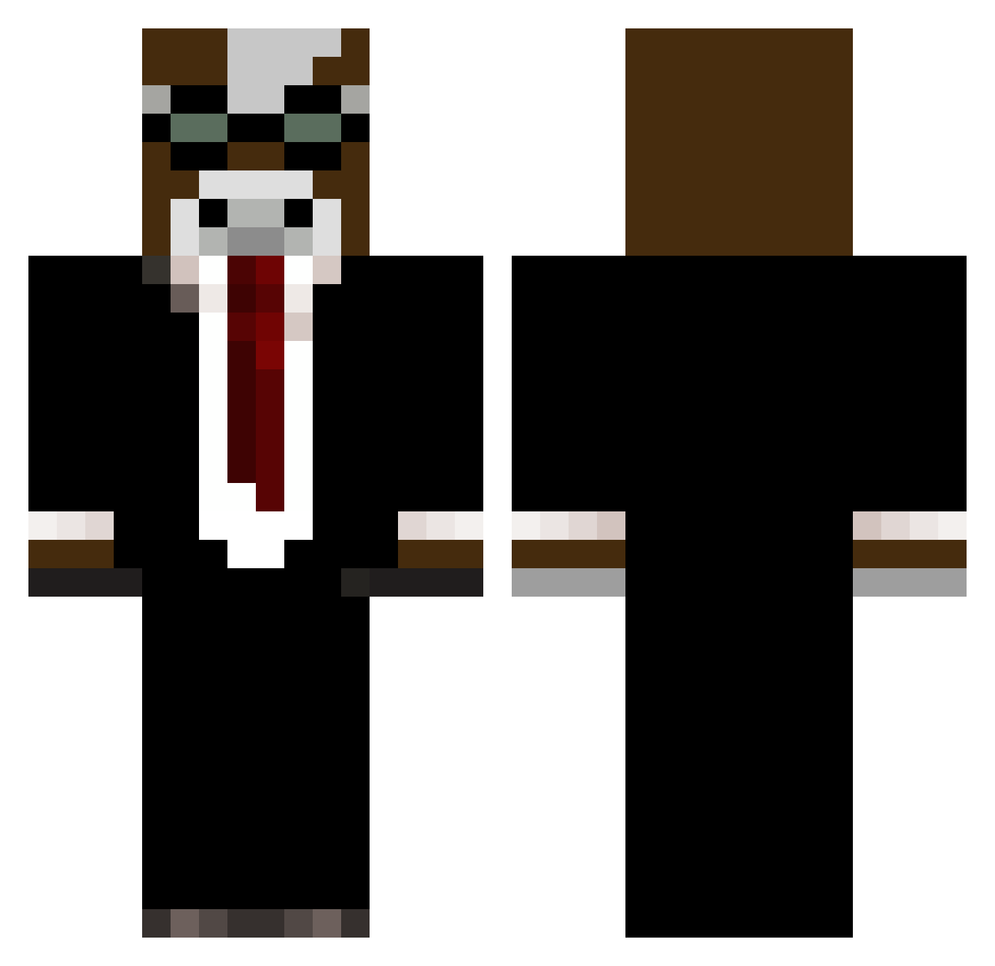 Vaingloriously Minecraft skin, front and back view