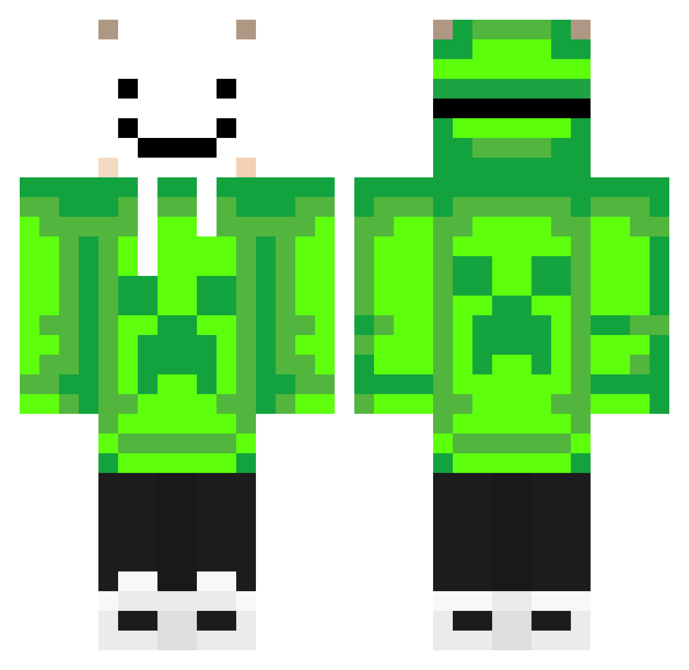 Alicae03 Minecraft skin, front and back view