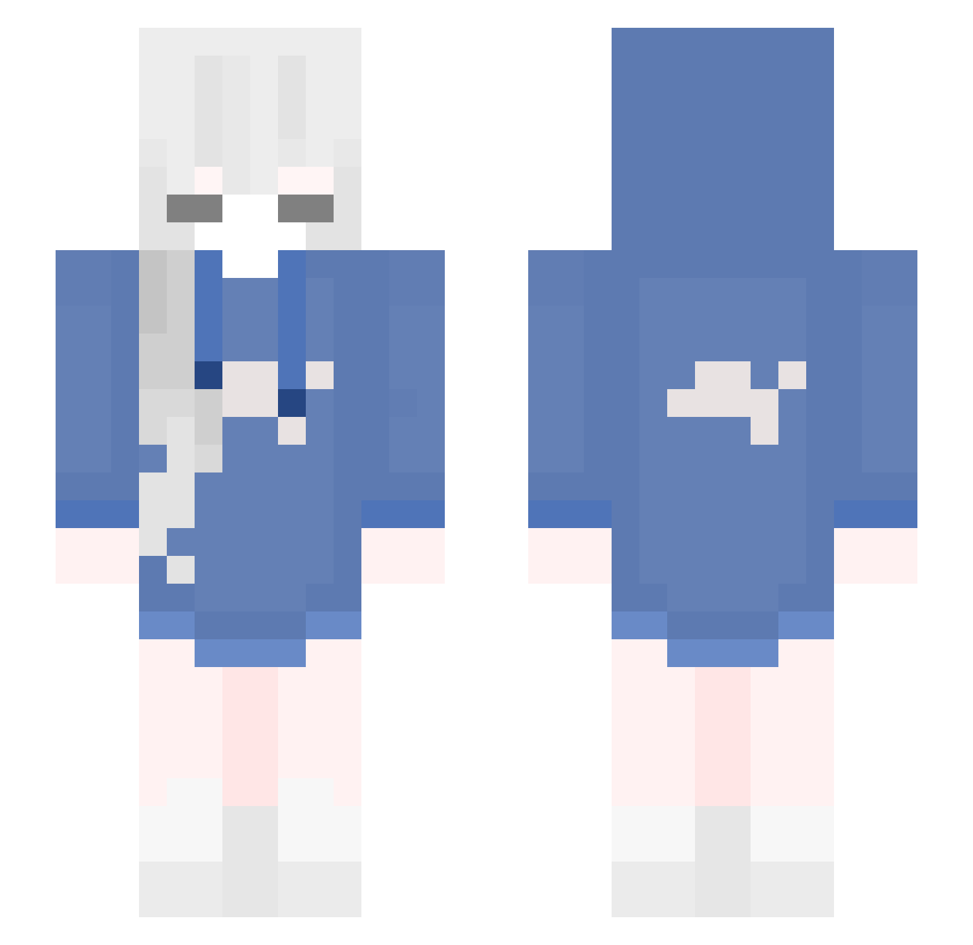 urucy Minecraft skin, front and back view