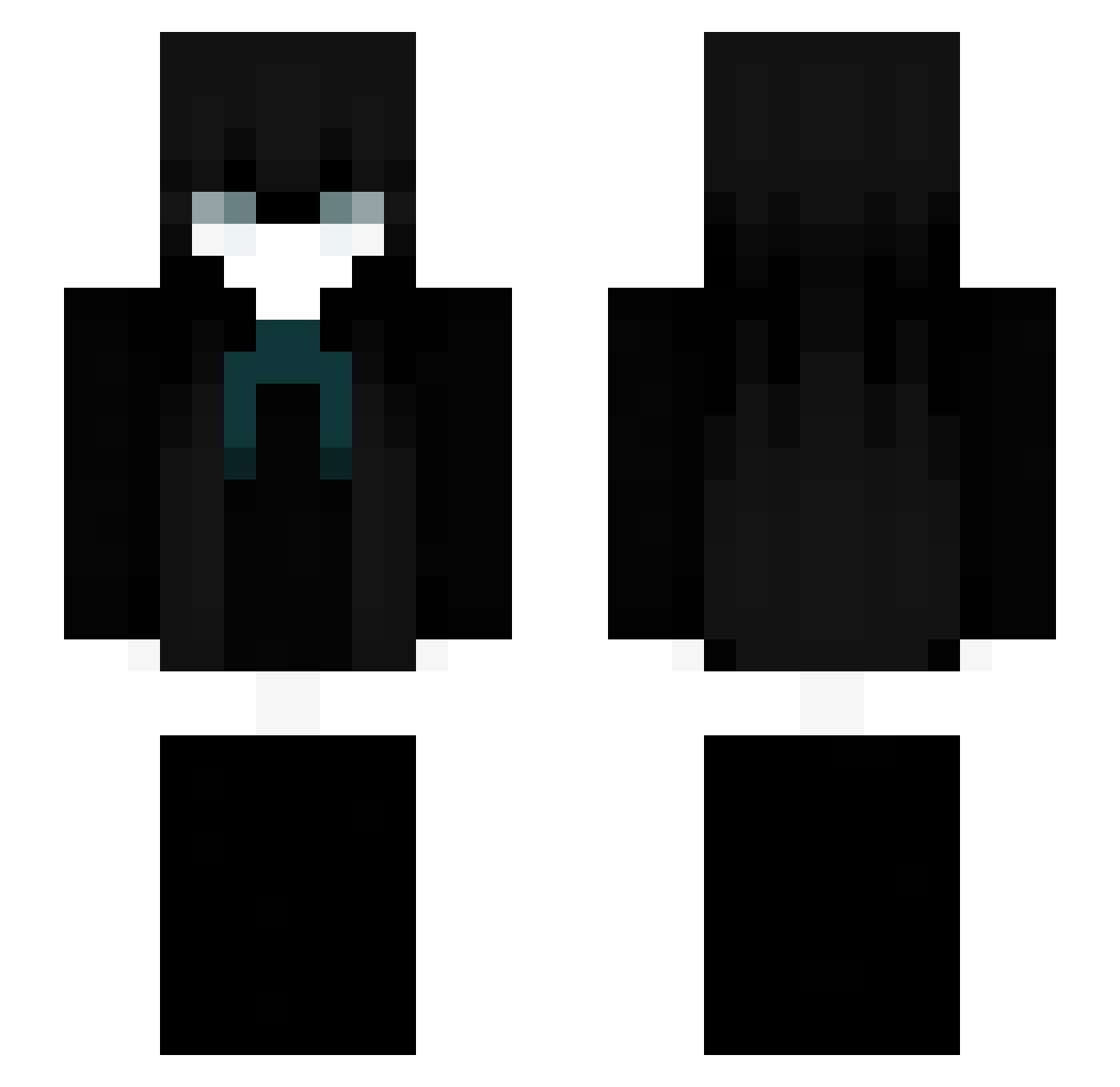 NastyFoxy Minecraft skin, front and back view