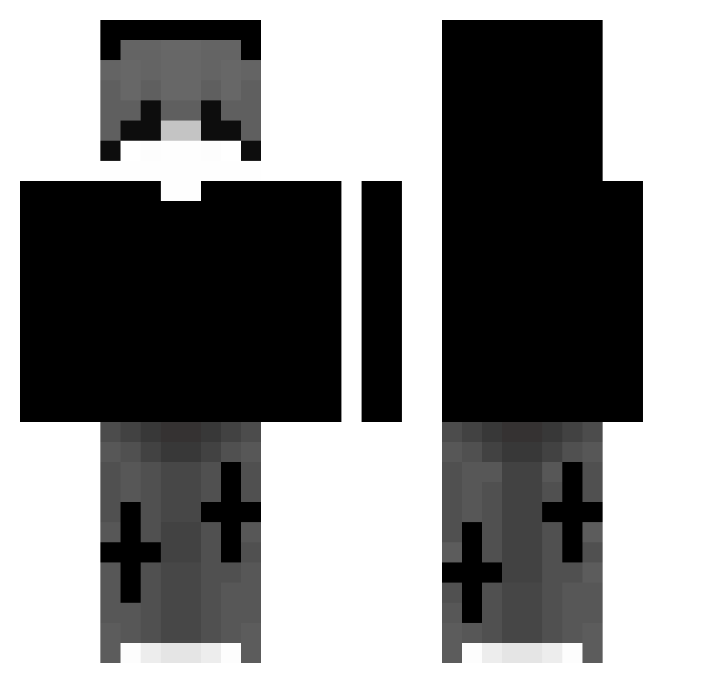 soradgaf Minecraft skin, front and back view