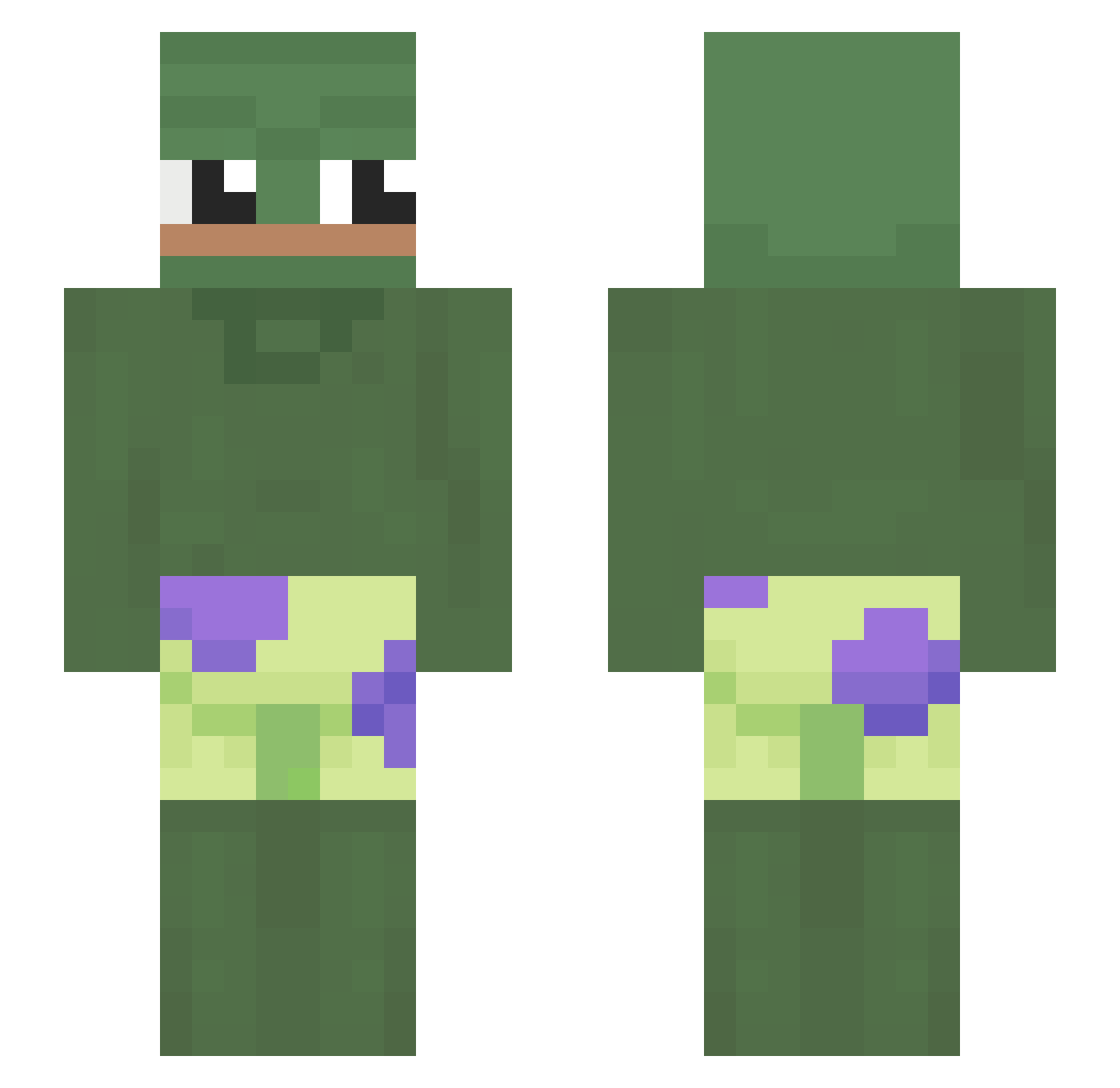 shyde25 Minecraft skin, front and back view