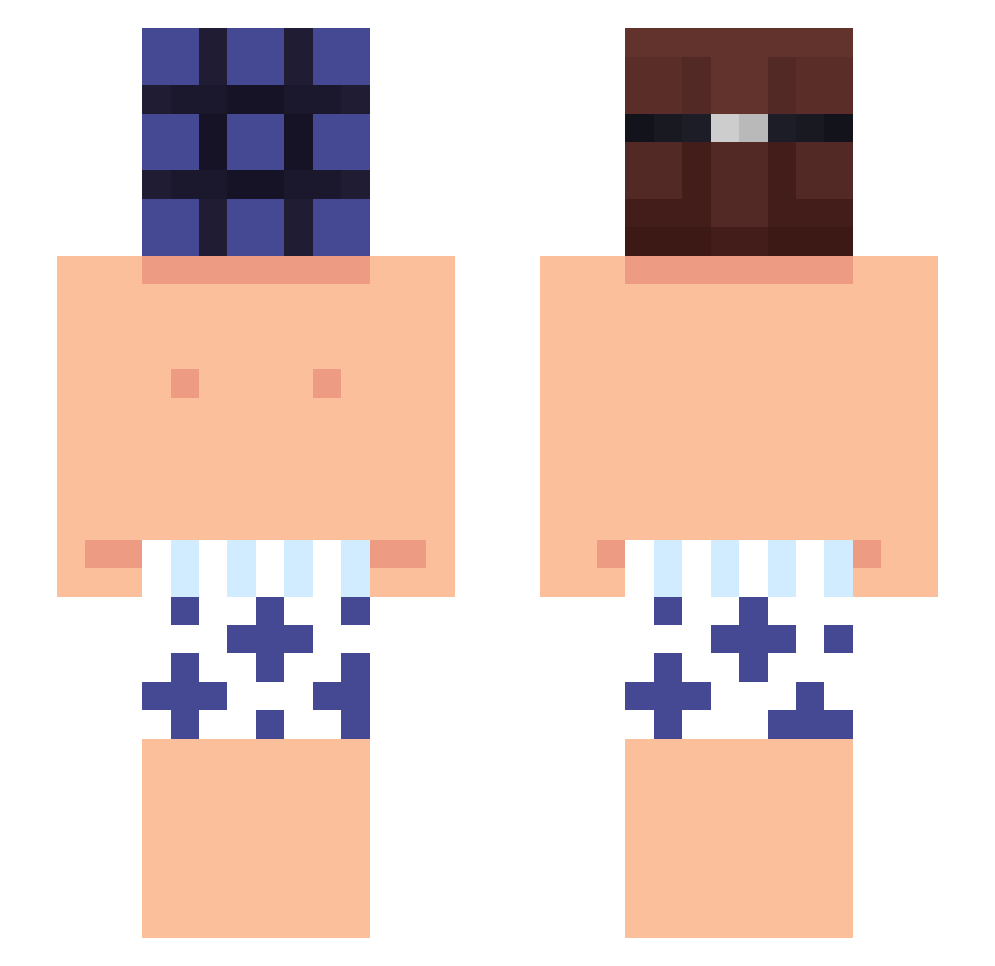 CourtJesters Minecraft skin, front and back view