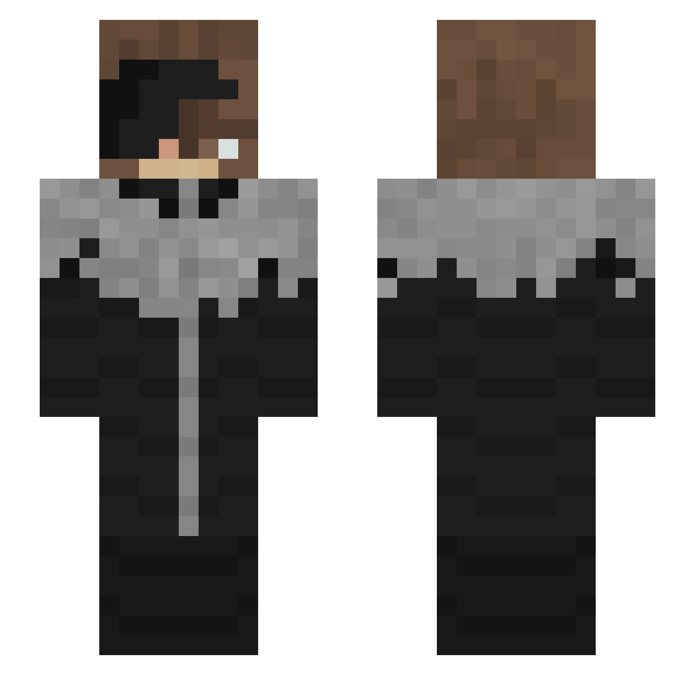 Moga341 Minecraft skin, front and back view