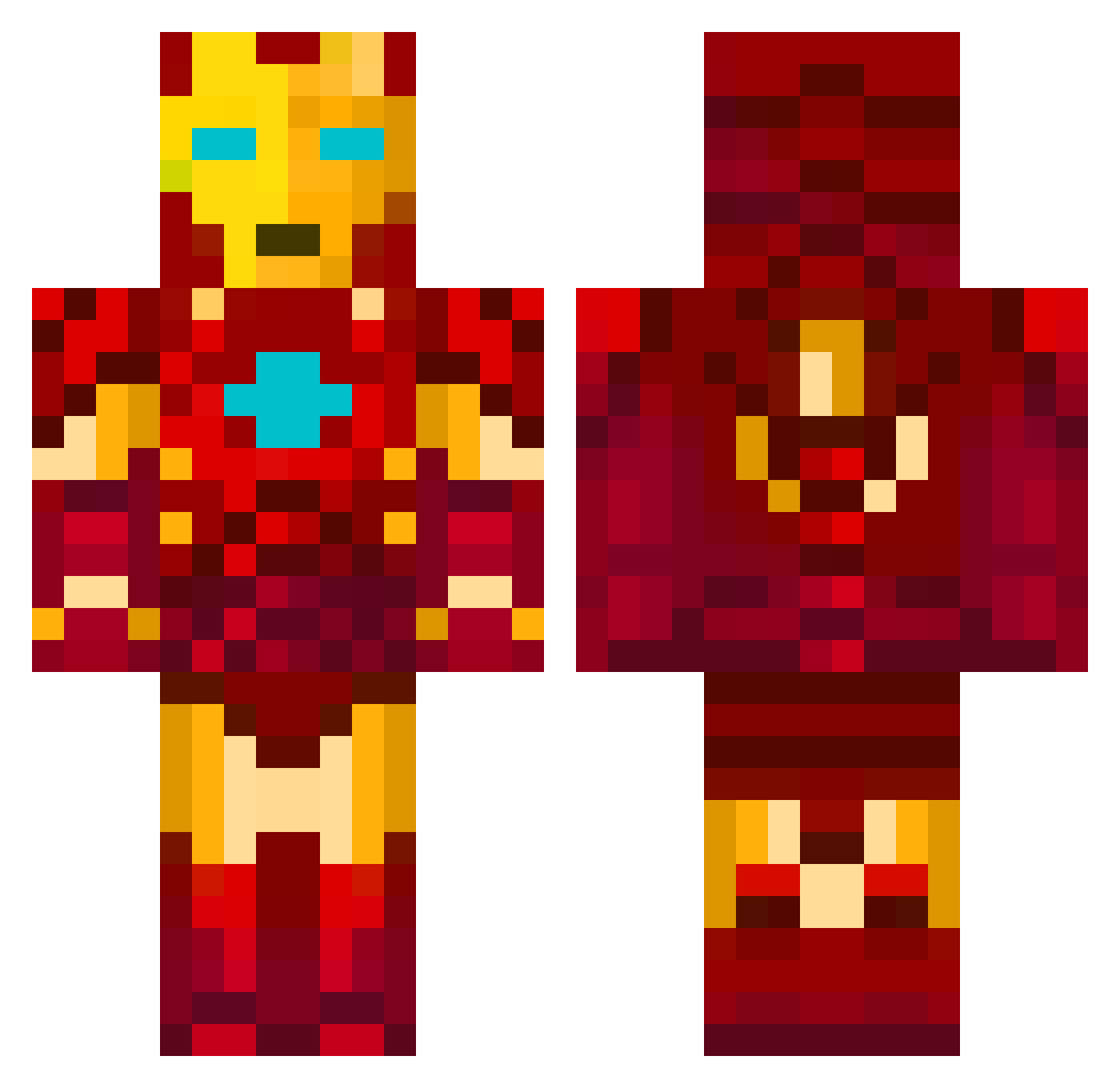 Titouwin Minecraft skin, front and back view