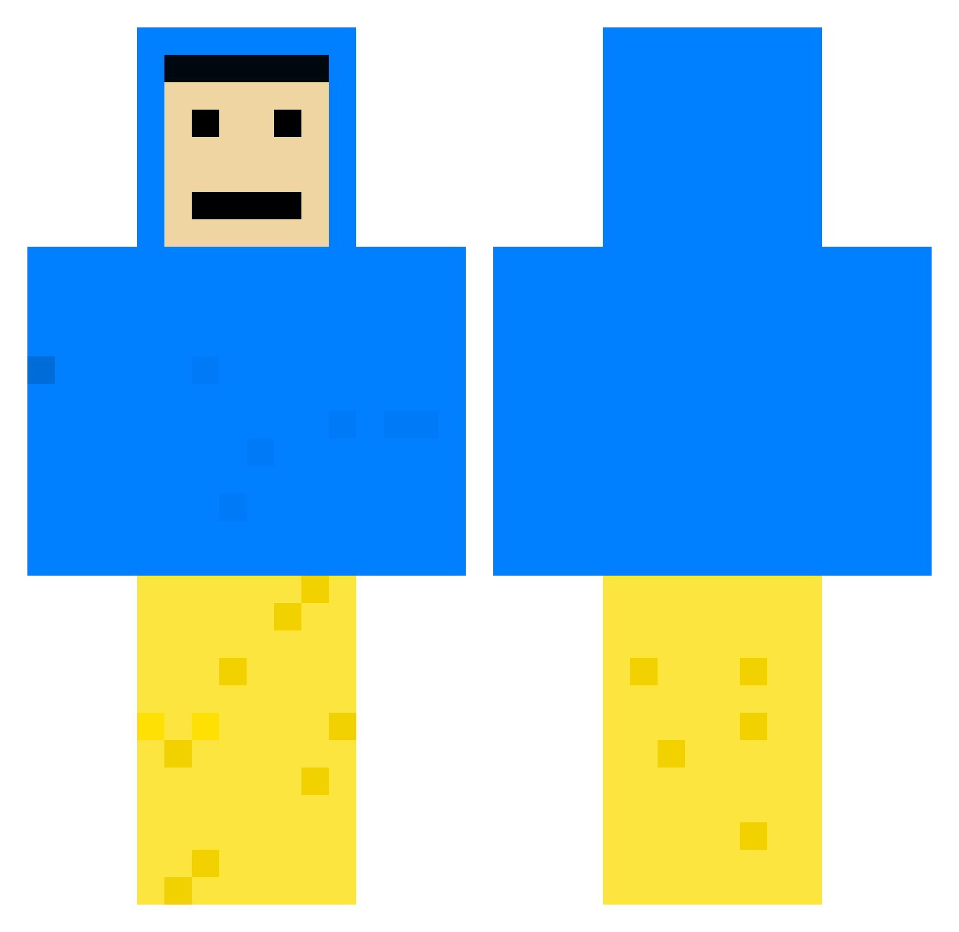 AyvazCTN Minecraft skin, front and back view