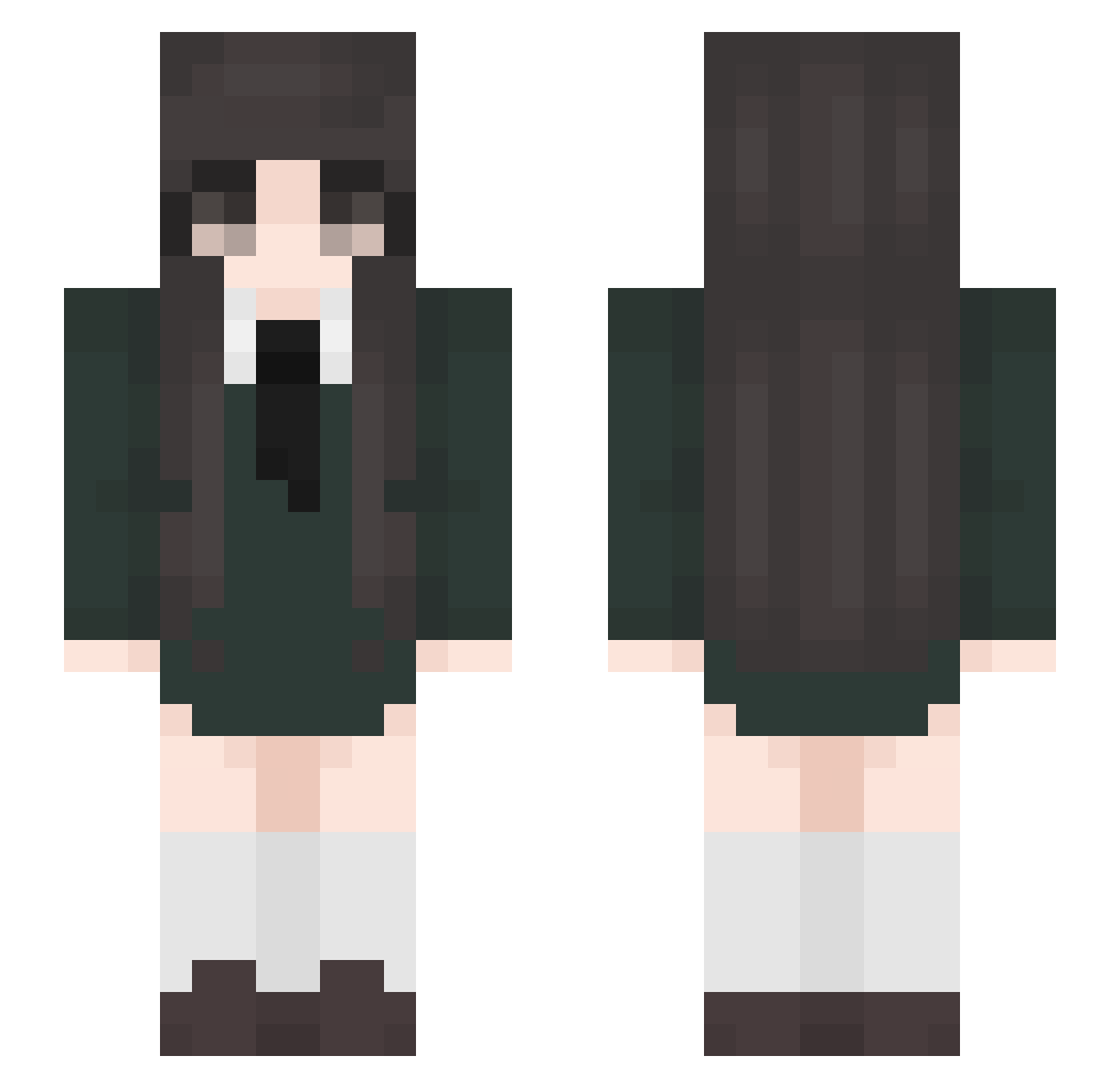 kittykanghaerin Minecraft skin, front and back view