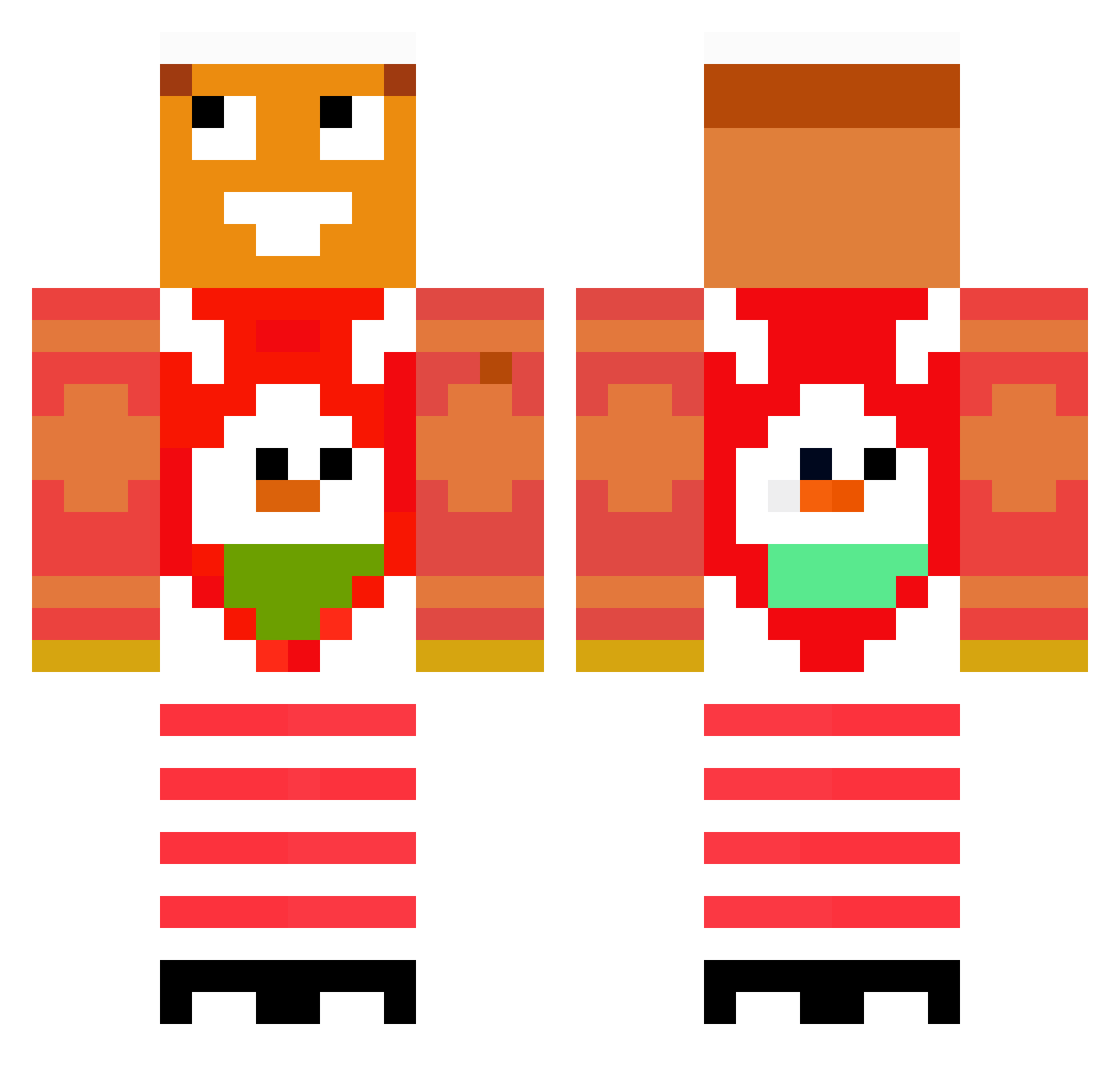 Stasiodiablod Minecraft skin, front and back view
